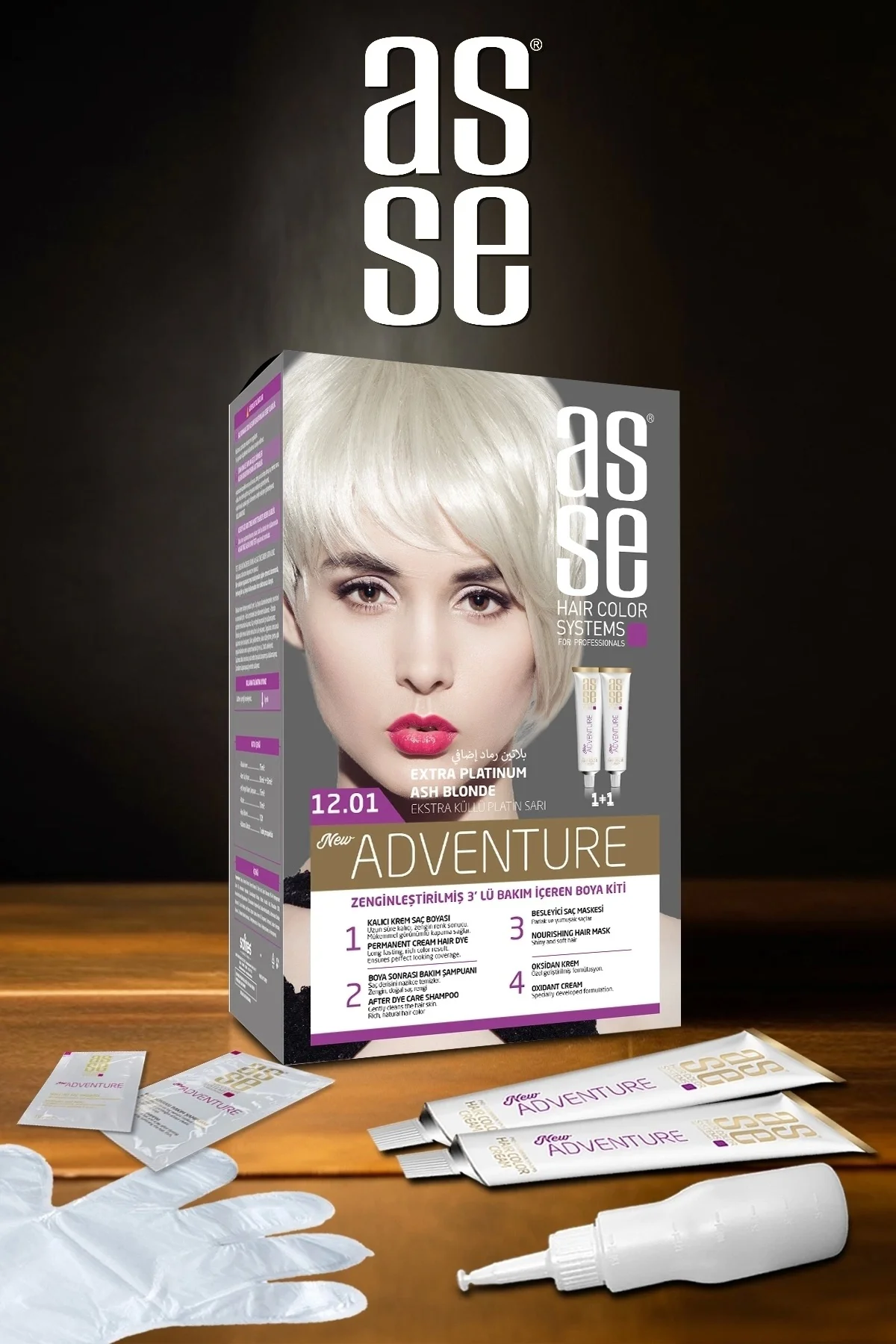 ASSEAdventure Set Saç Boyası No:12.1 Extra Küllü Platin