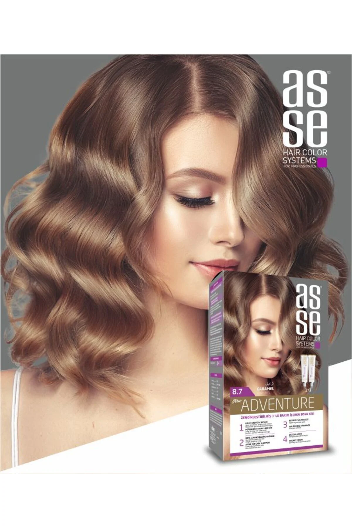 ASSEAdventure Set Saç Boyası No:8.7 Karamel
