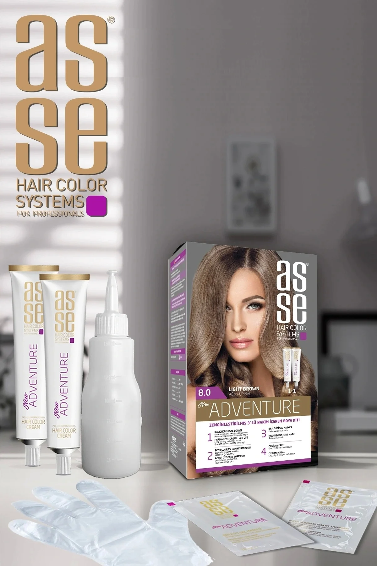 ASSEAdventure Set Saç Boyası No:8.0 Açık Kumral