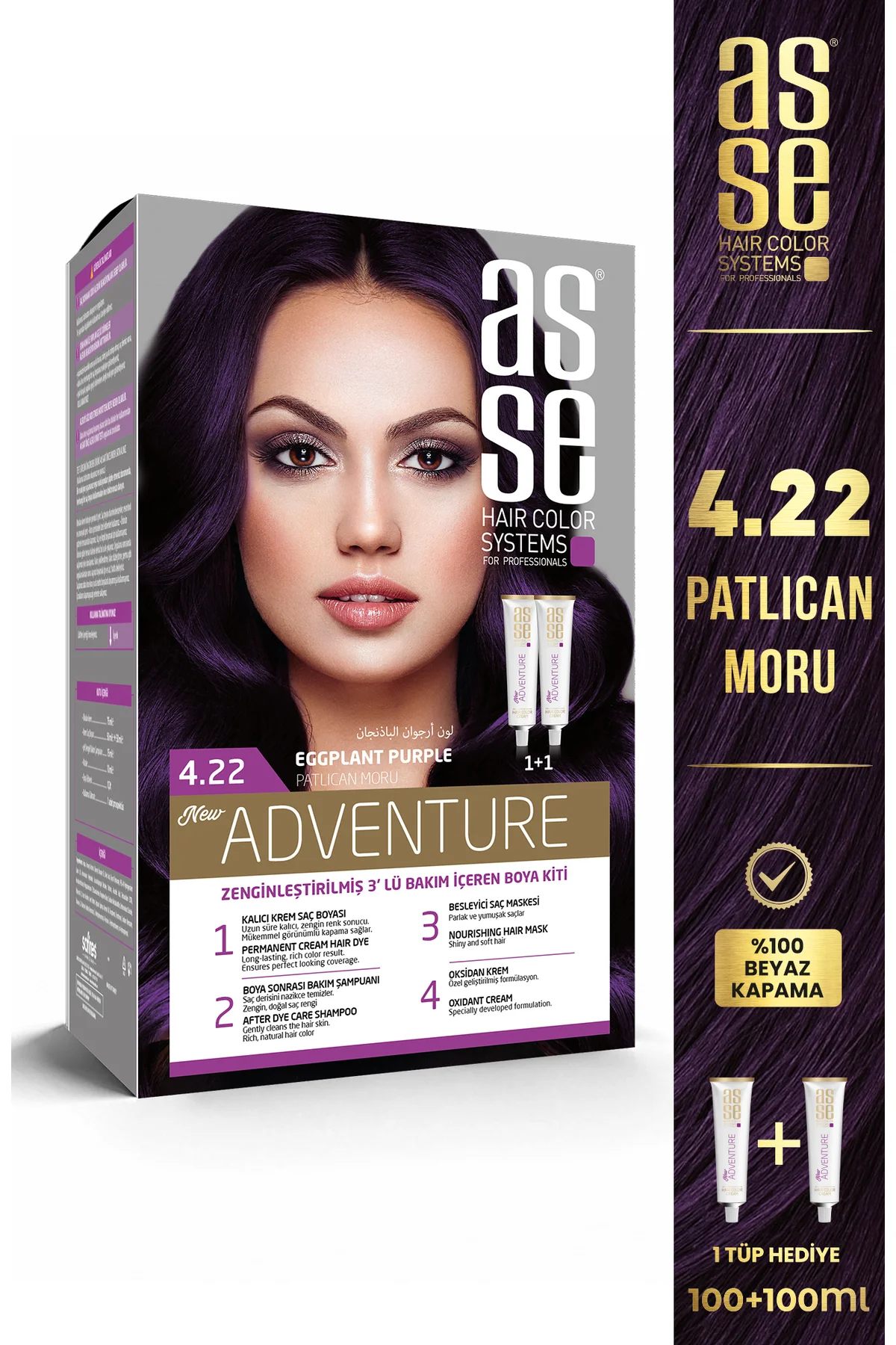 ASSEAdventure Set Saç Boyası No:4.22 Patlıcan Moru