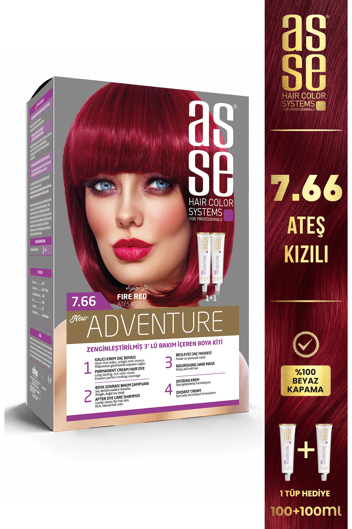 ASSEAdventure Set Saç Boyası No:7.66 Ateş Kızılı