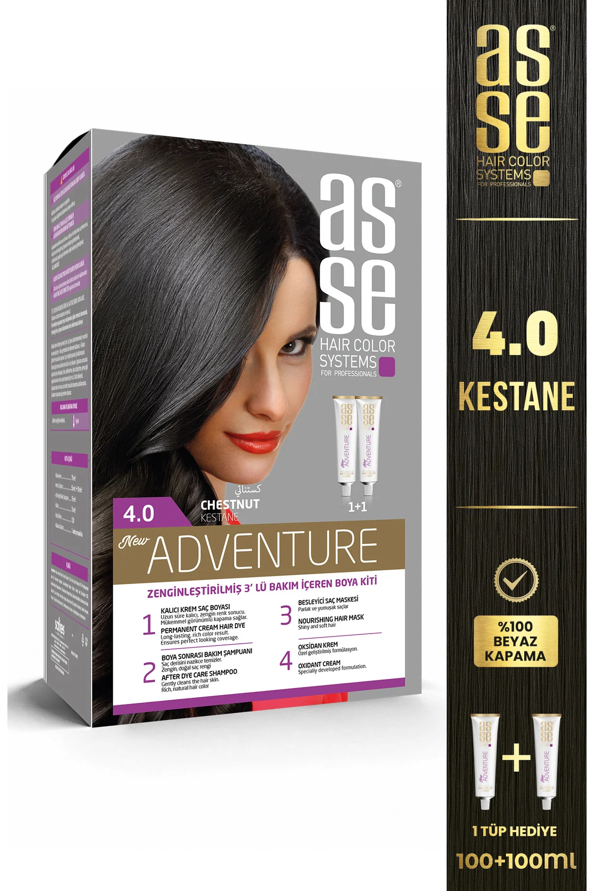 ASSEAdventure Set Saç Boyası No:4.0 Kestane