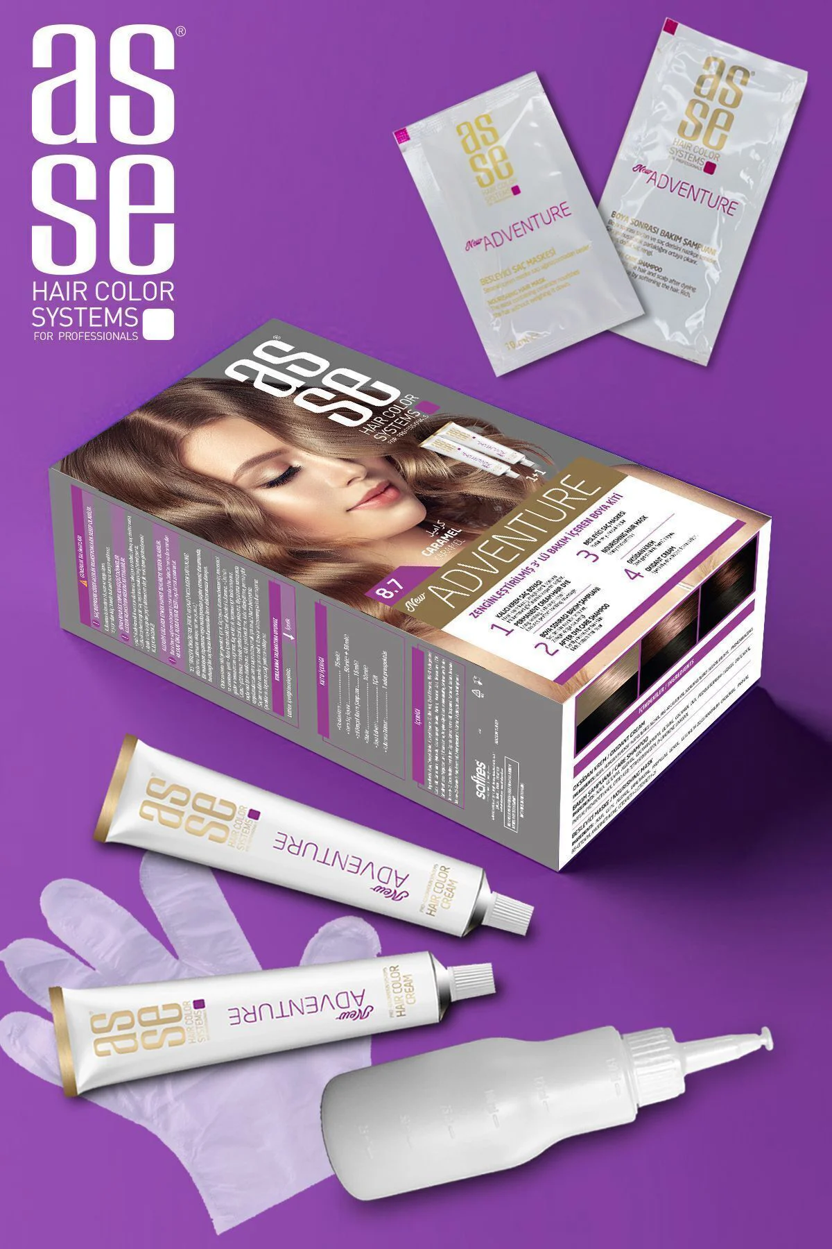ASSEAdventure Set Saç Boyası No:8.7 Karamel