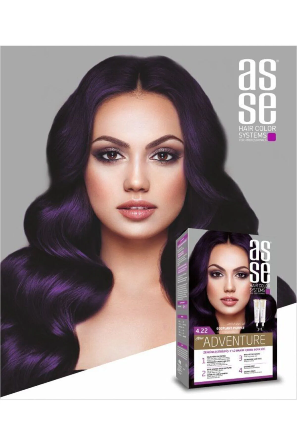 ASSEAdventure Set Saç Boyası No:4.22 Patlıcan Moru
