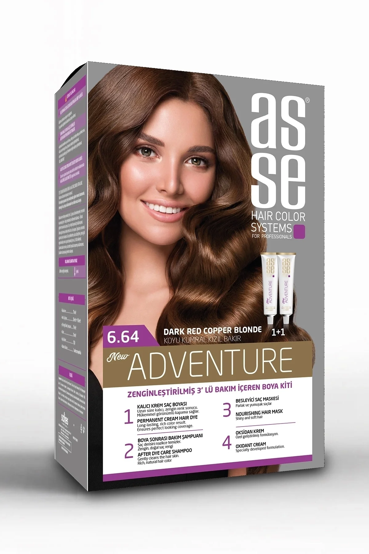 ASSEAdventure Set Saç Boyası No:6.64 Koyu Kumral Kızıl Bakır