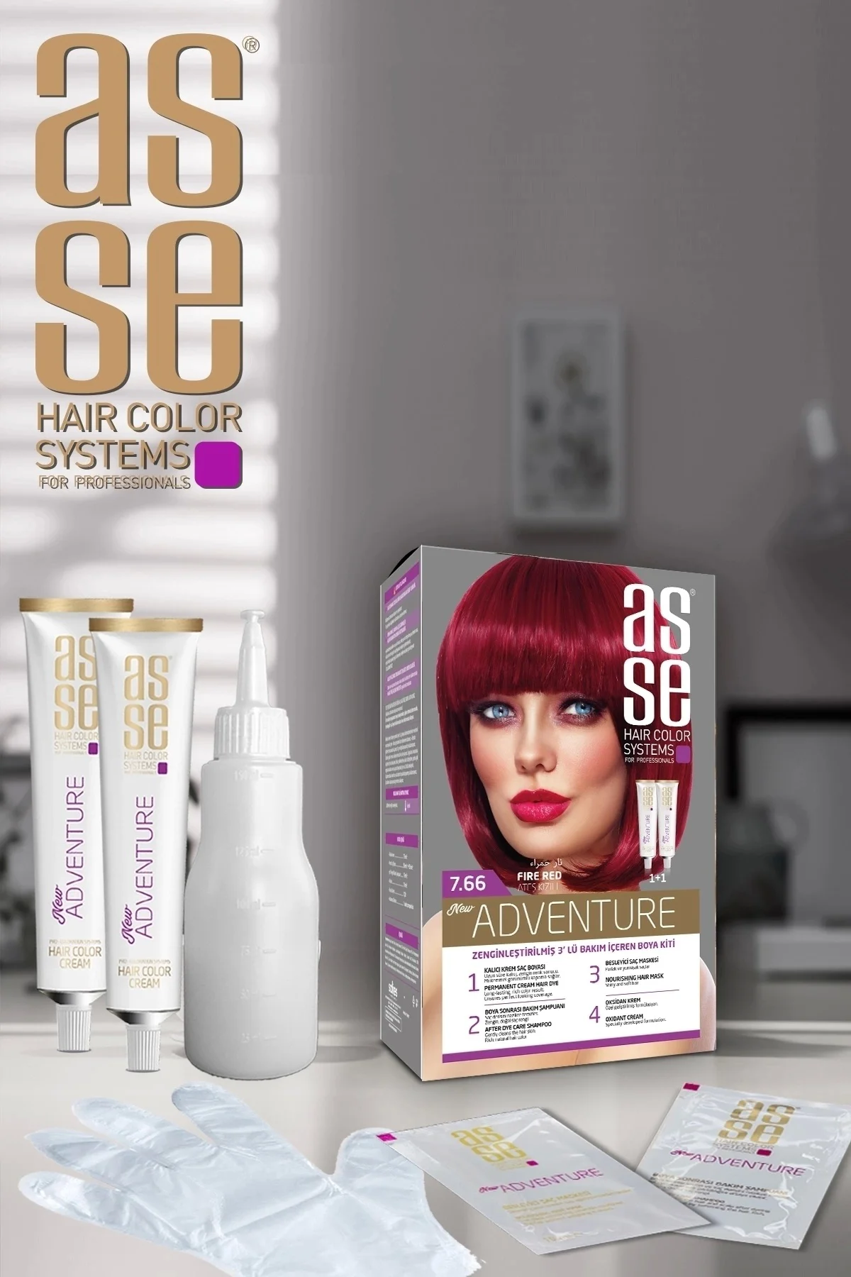 ASSEAdventure Set Saç Boyası No:7.66 Ateş Kızılı