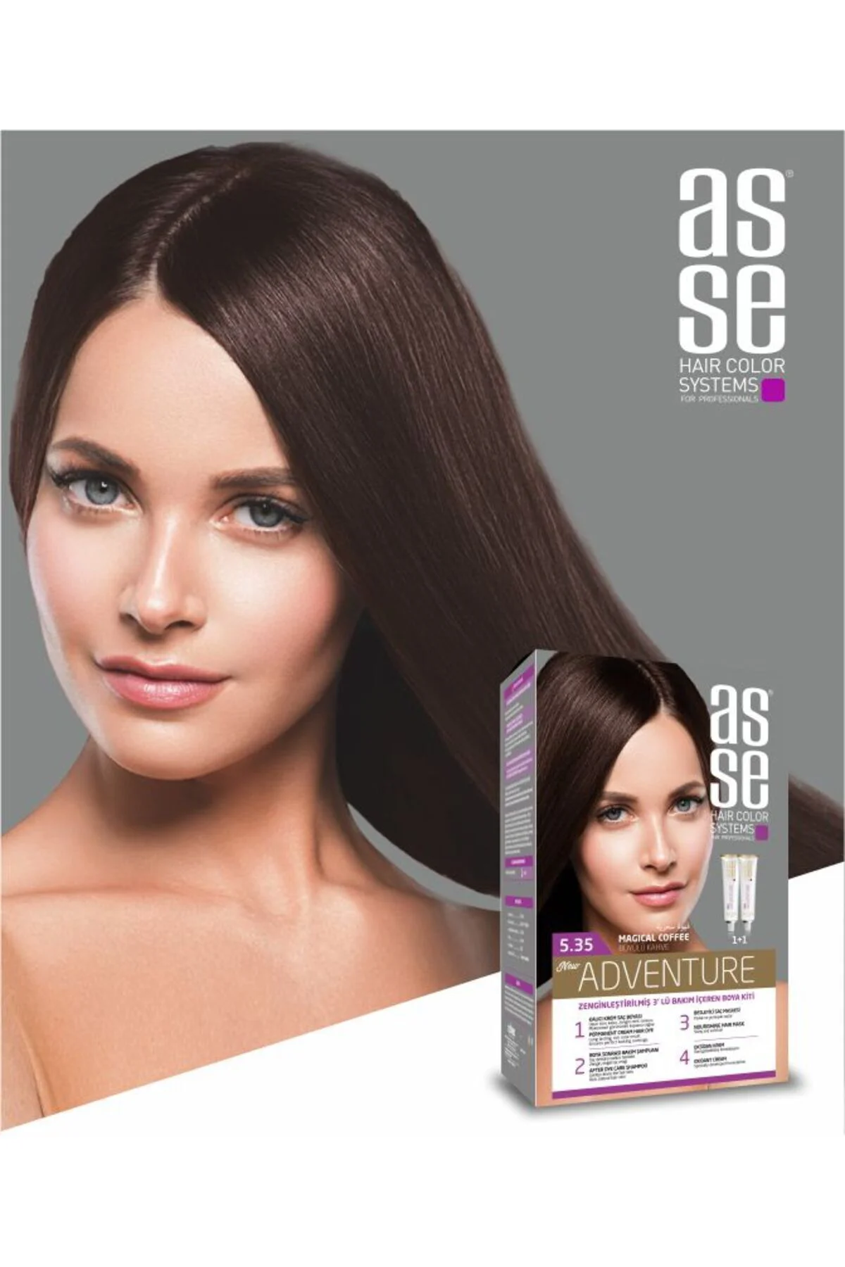 ASSEAdventure Set Saç Boyası No:5.35 Büyülü Kahve