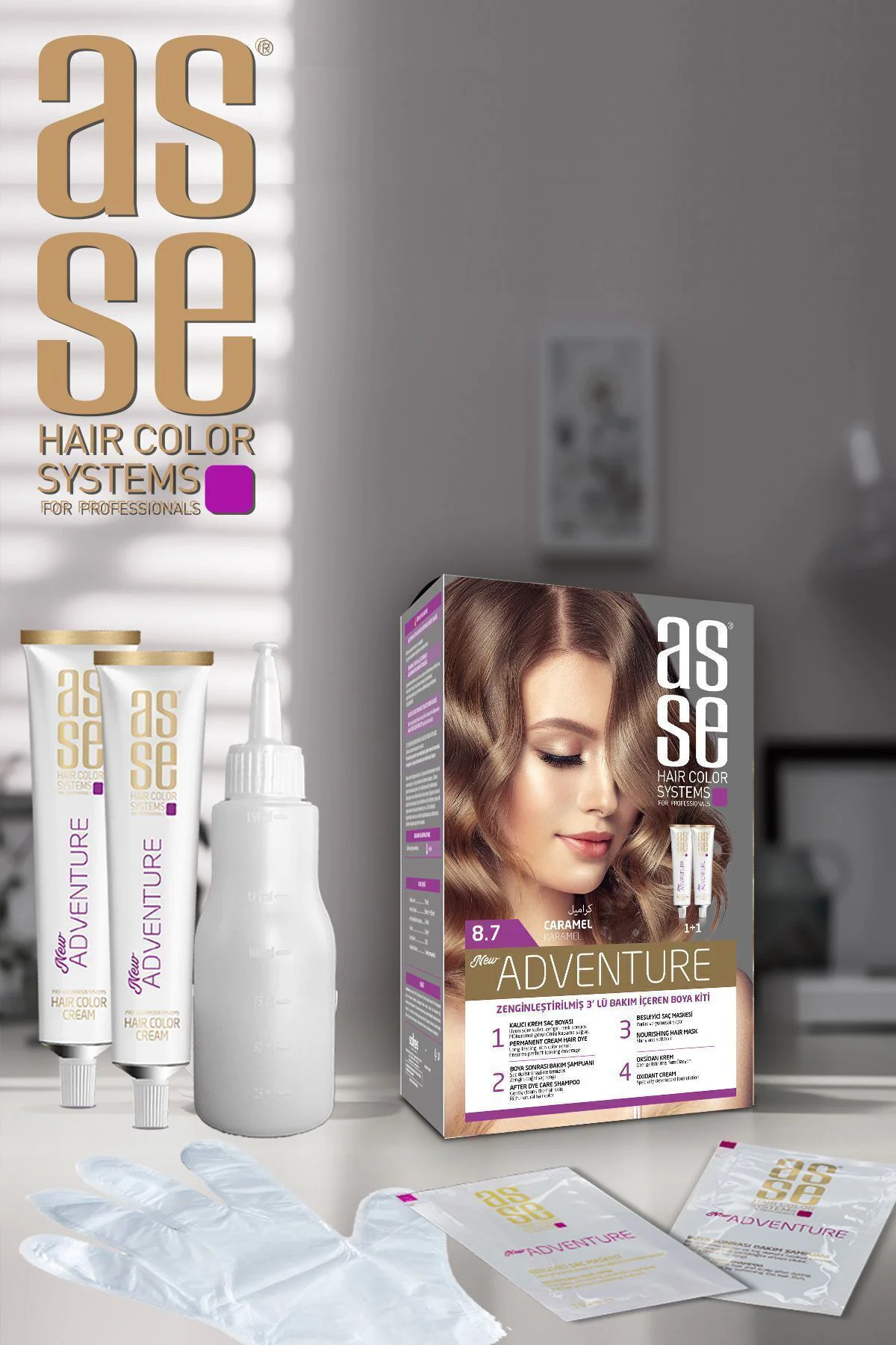 ASSEAdventure Set Saç Boyası No:8.7 Karamel