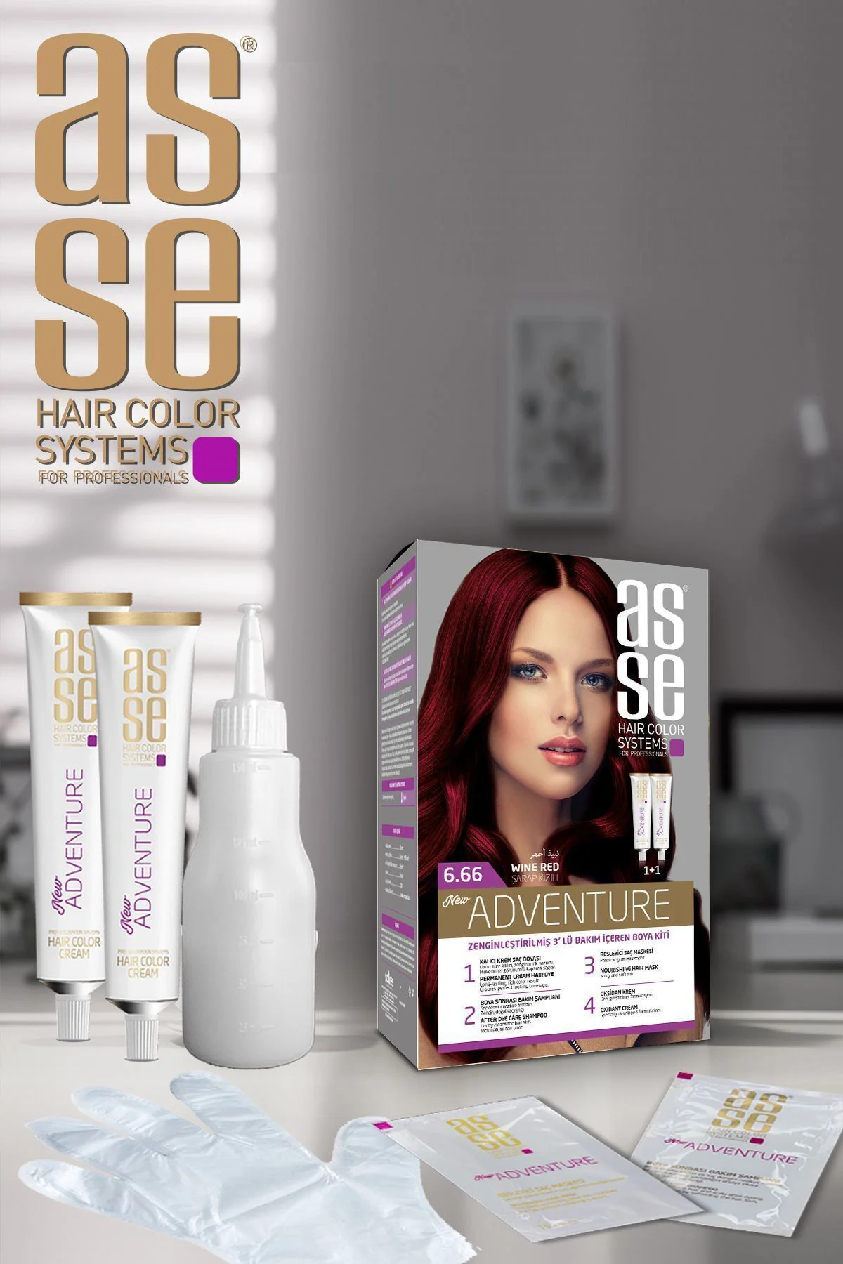 ASSEAdventure Set Saç Boyası No:6.66 Şarap Kızılı