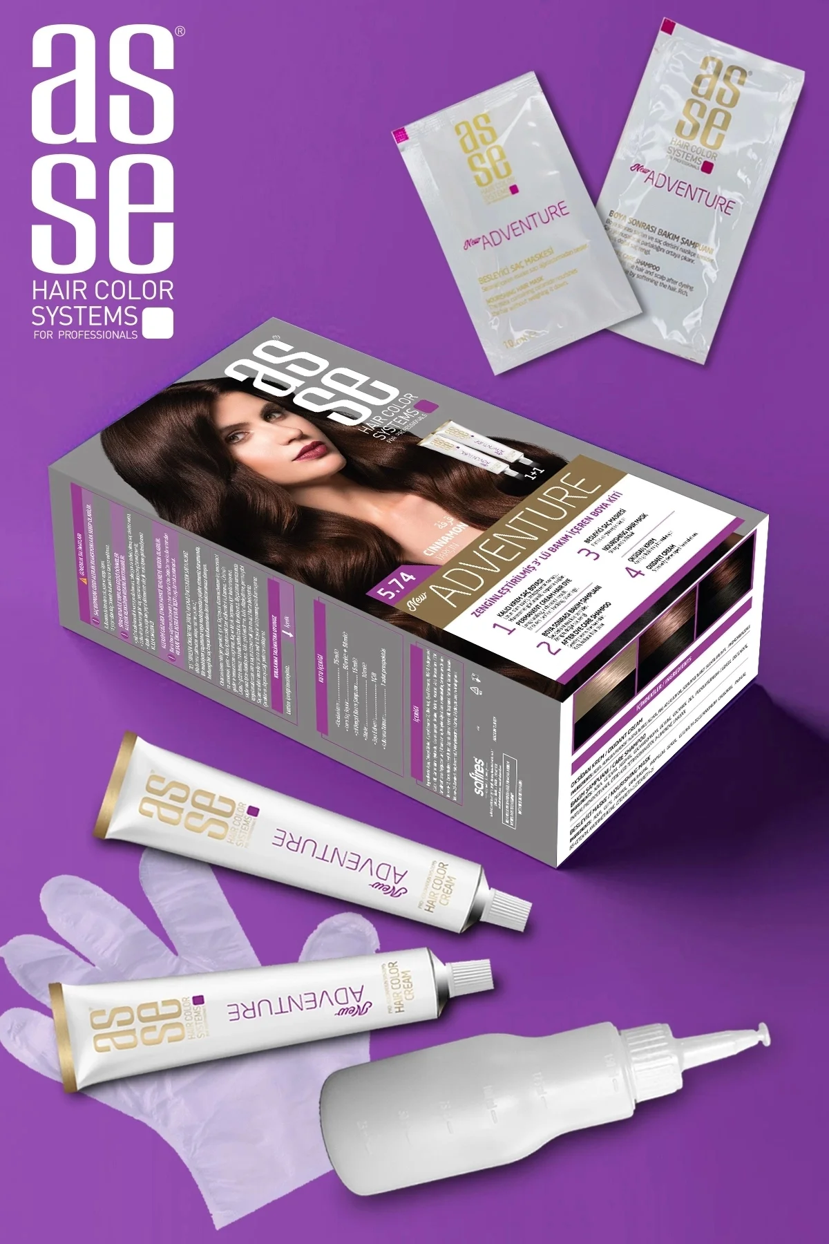 ASSEAdventure Set Saç Boyası No:5.74 Tarçın
