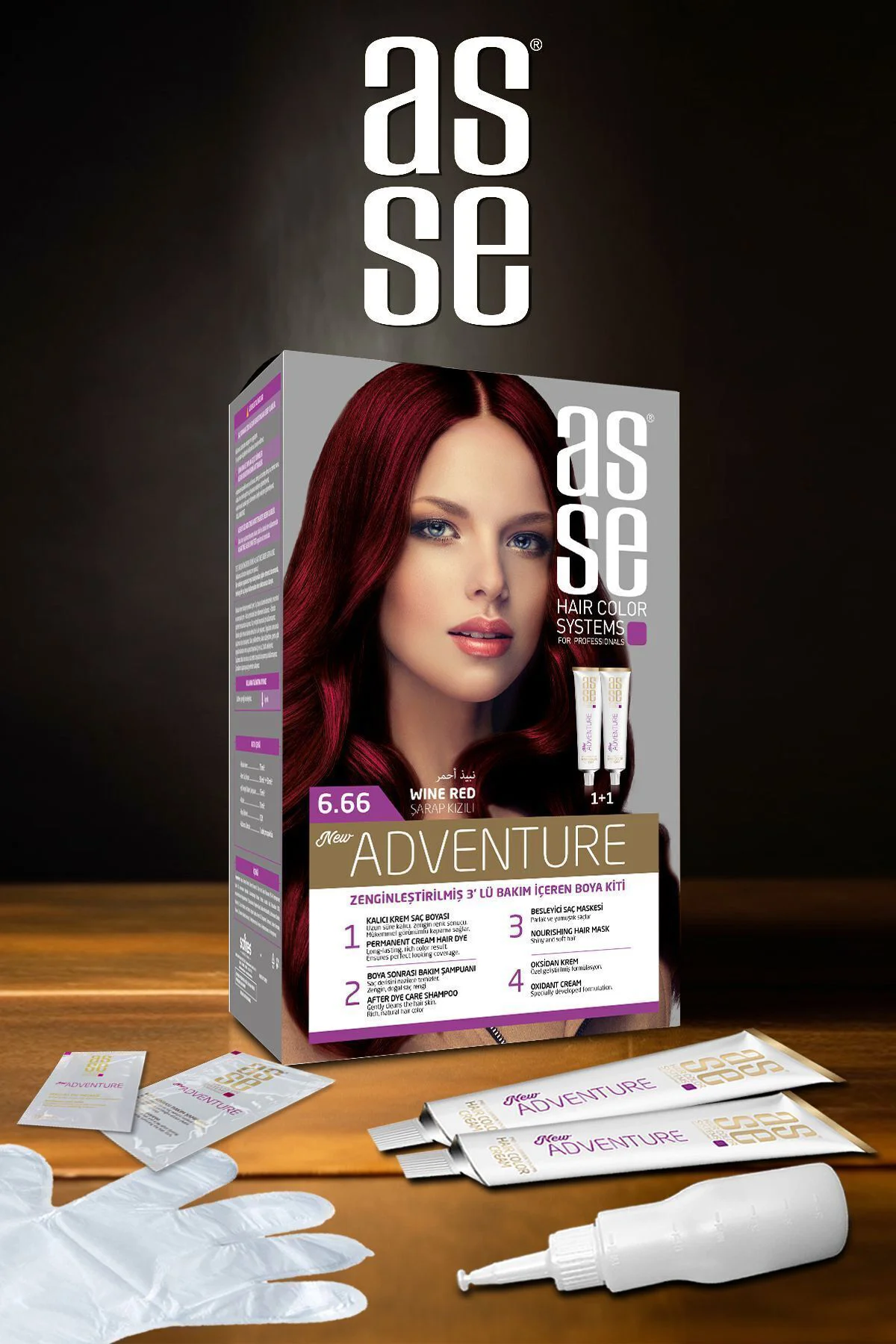 ASSEAdventure Set Saç Boyası No:6.66 Şarap Kızılı