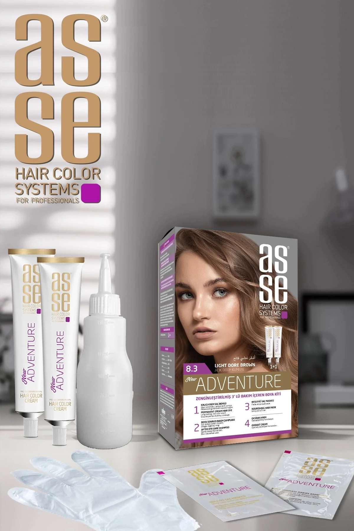 ASSEAdventure Set Saç Boyası No:8.3 Açık Dore Kumral