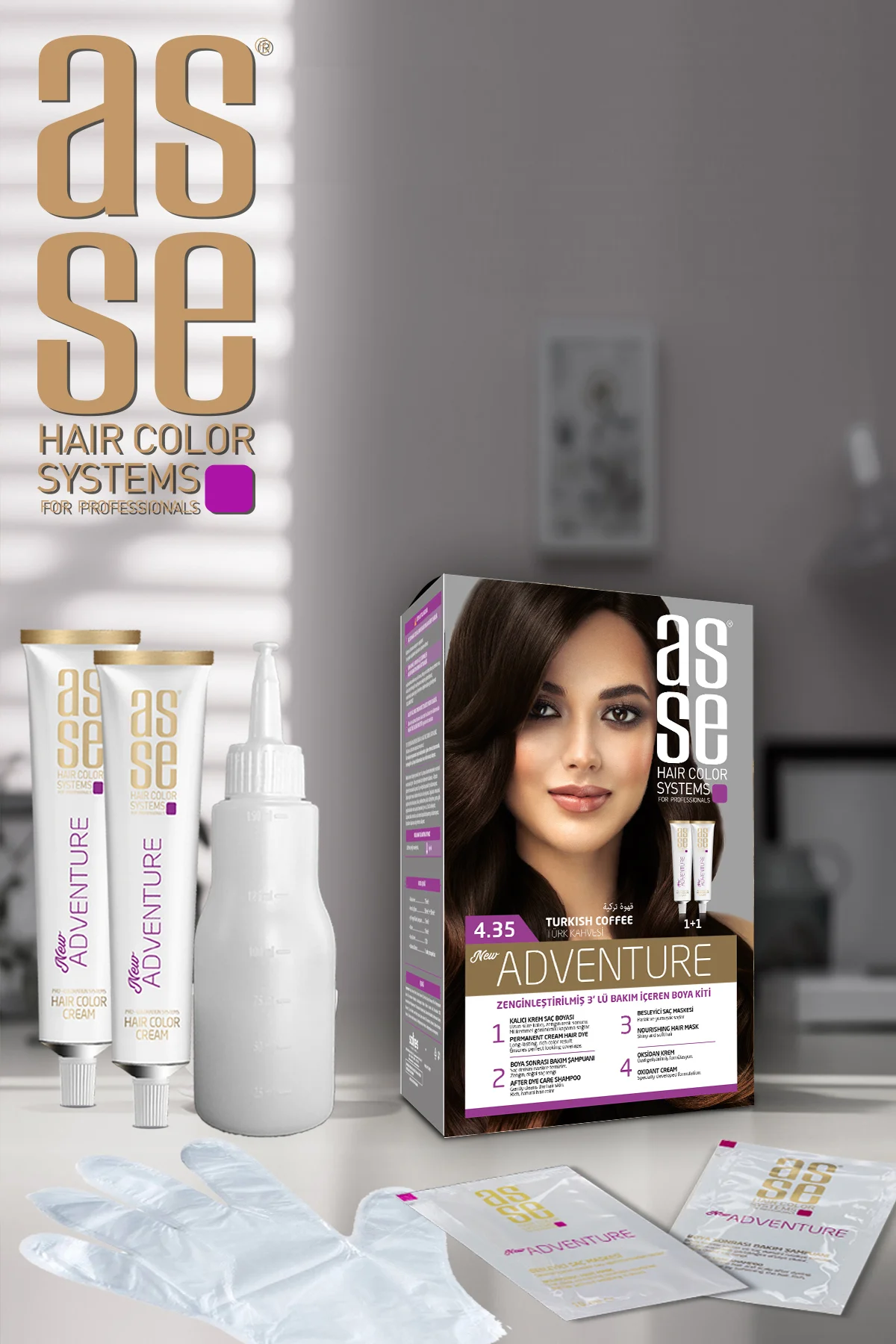 ASSEAdventure Set Saç Boyası No:4.35 Türk Kahvesi