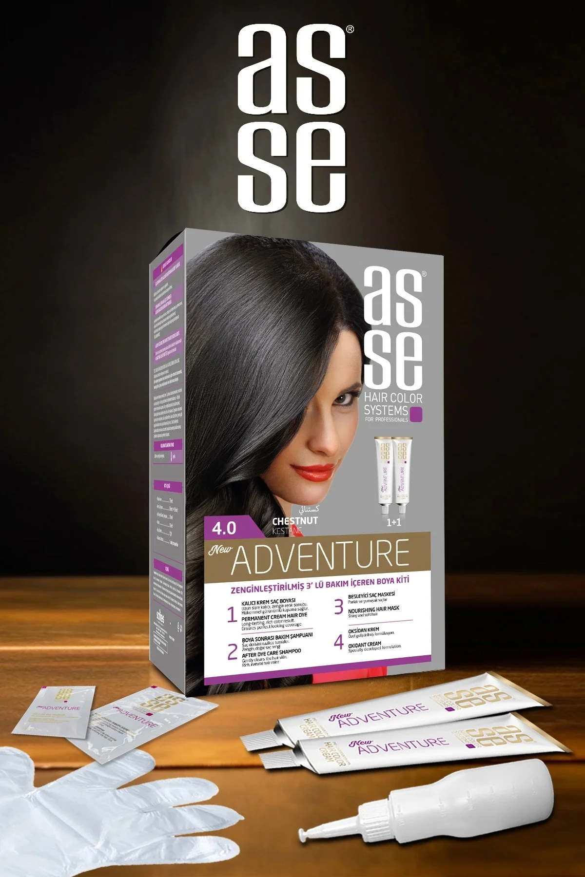 ASSEAdventure Set Saç Boyası No:4.0 Kestane