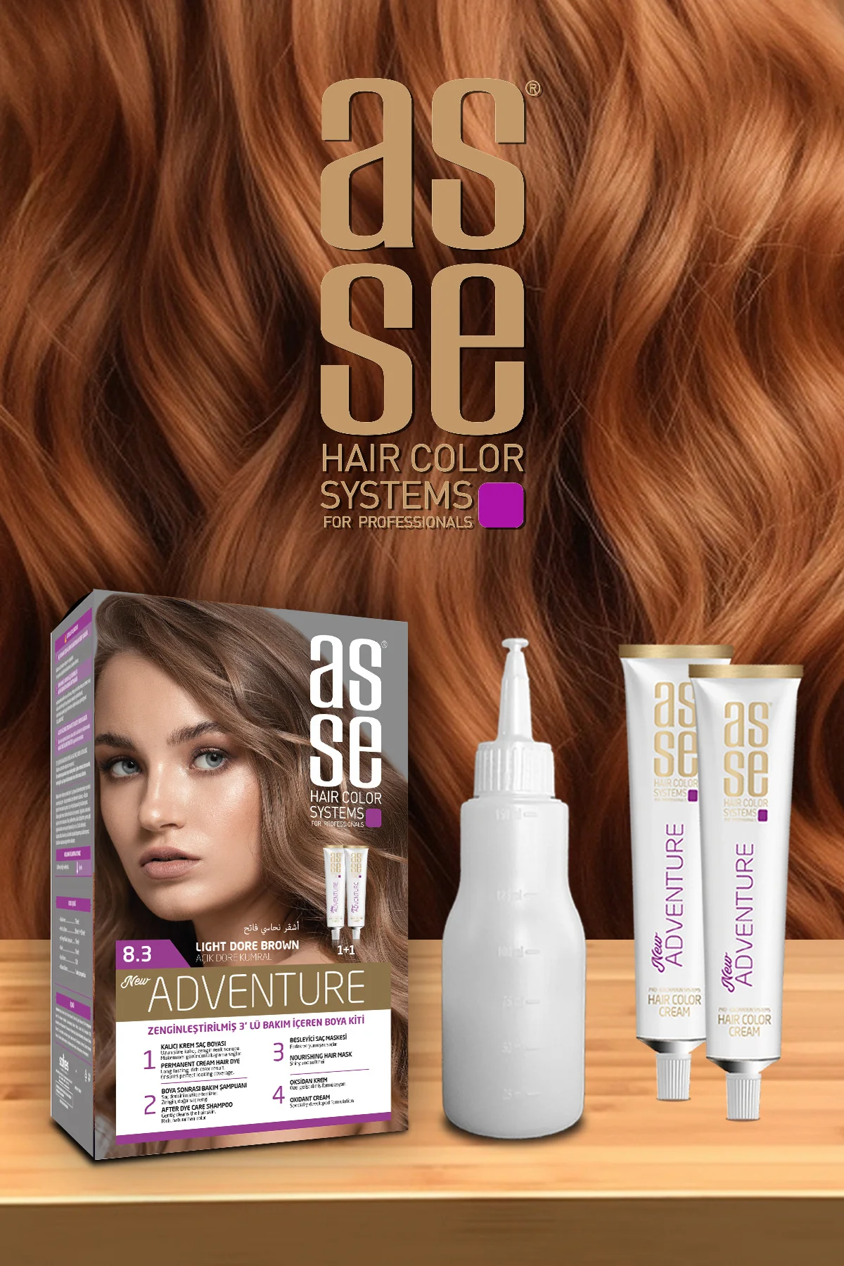 ASSEAdventure Set Saç Boyası No:8.3 Açık Dore Kumral