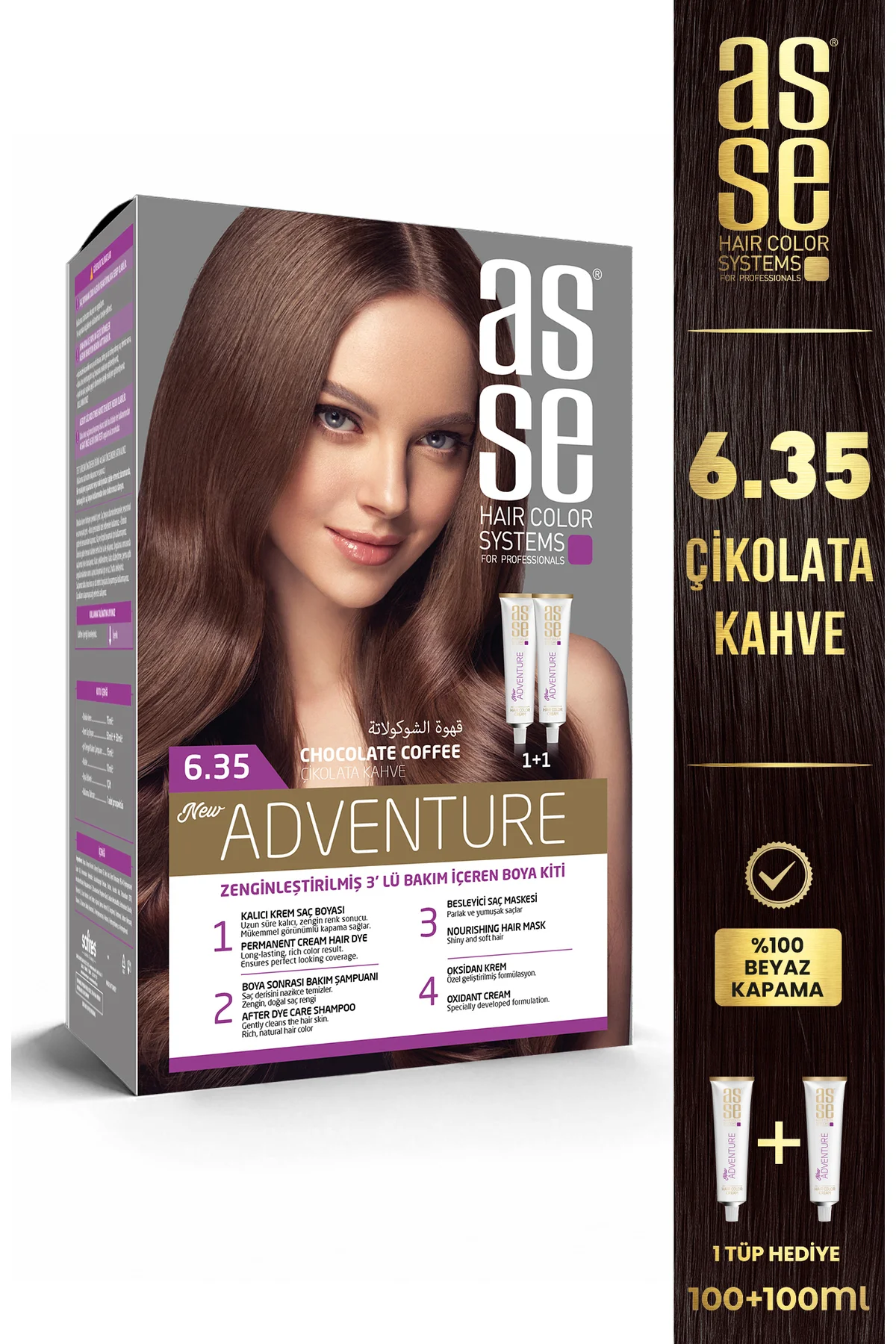 ASSEAdventure Set Saç Boyası No:6.35 Çikolata Kahve