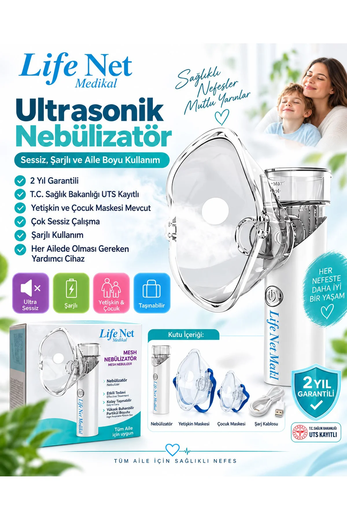 Astım Cihazı Taşınabilir Mesh Şarjlı Solunum Sessiz Evde Kullanım Akıllı Buhar Medikal Alet Tıbbi Astım Cihazı Taşınabilir Mesh Şarjlı Solunum Sessiz Evde Kullanım Akıllı Buhar Medikal Alet Tıbbi