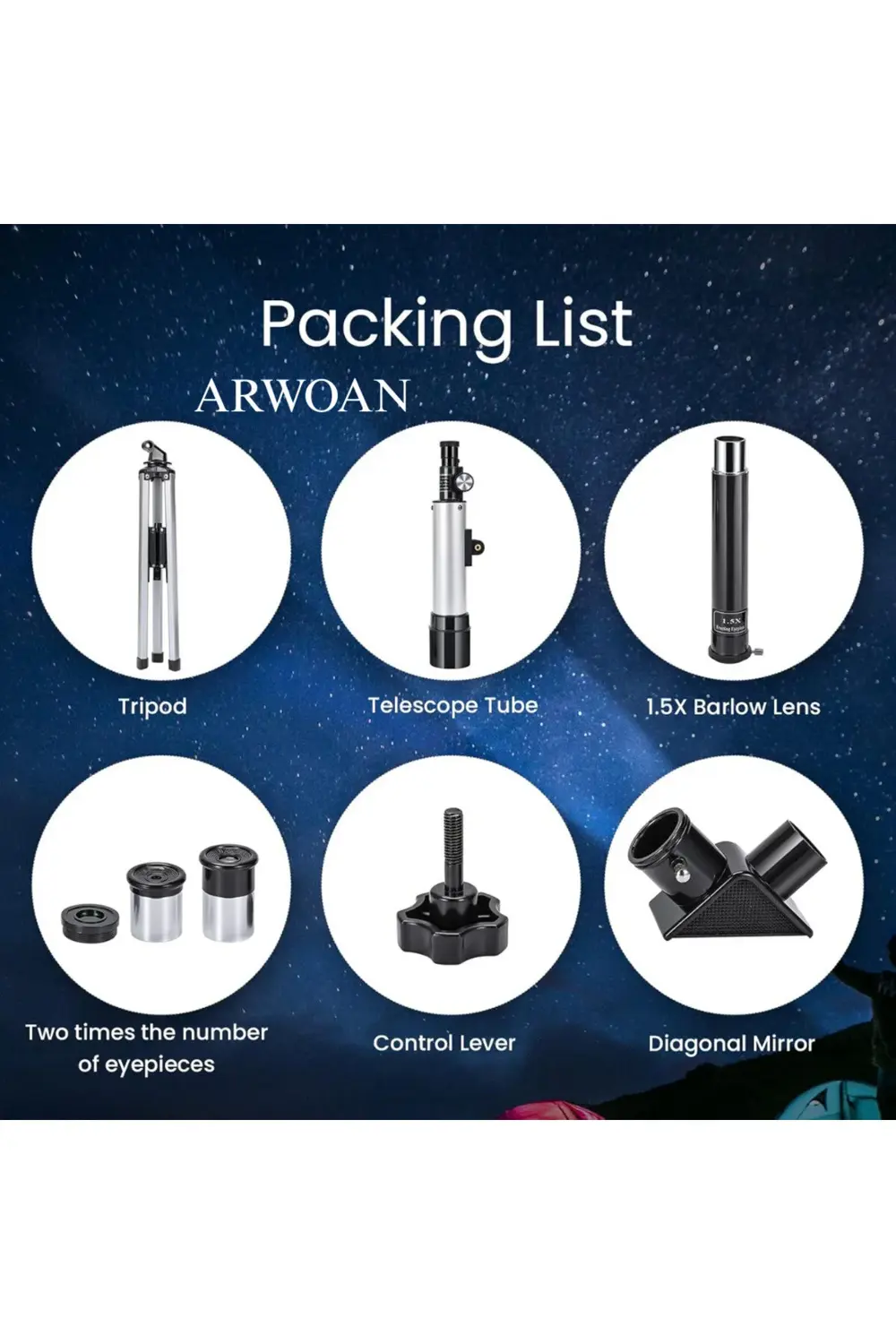 Astronomik Teleskop Tripodlu Ay ve Gezegen Gözlem Teleskobu
