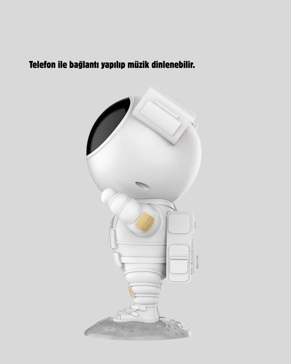 Astronot Galaksi Projeksiyon Lambası - Bluetooth Uzaktan Kumandalı ve Müzikli