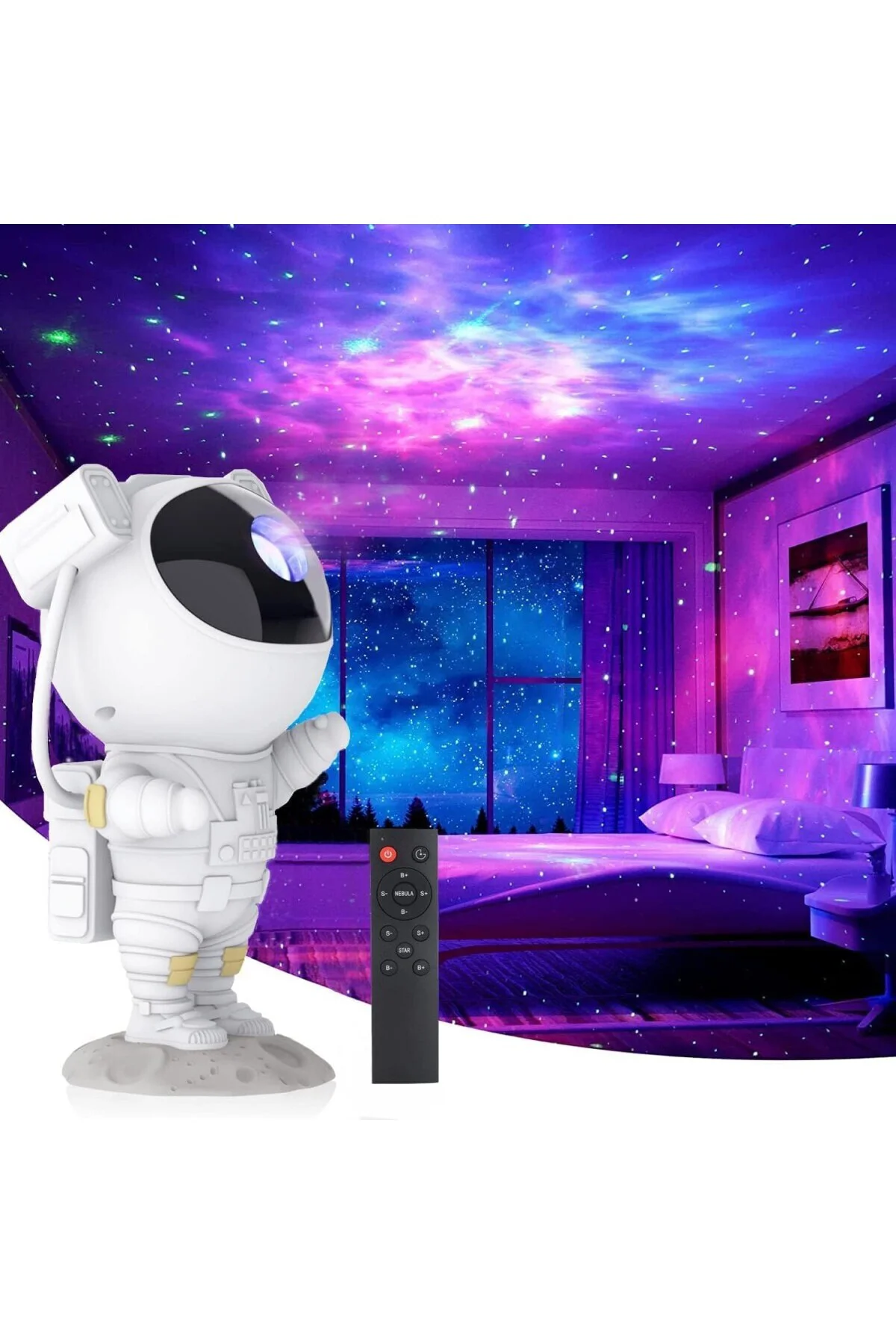 Astronot Galaxy Projektör LED Galaksi Işık Projektörü Çok Renkli 