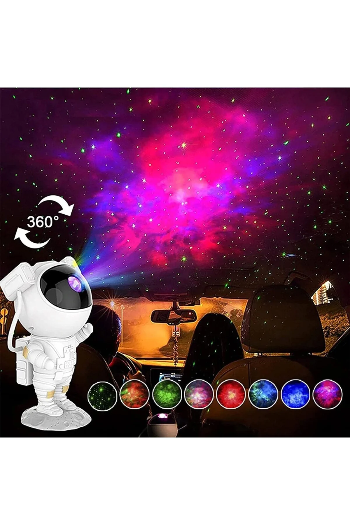 Astronot Galaxy Projektör LED Galaksi Işık Projektörü Çok Renkli 