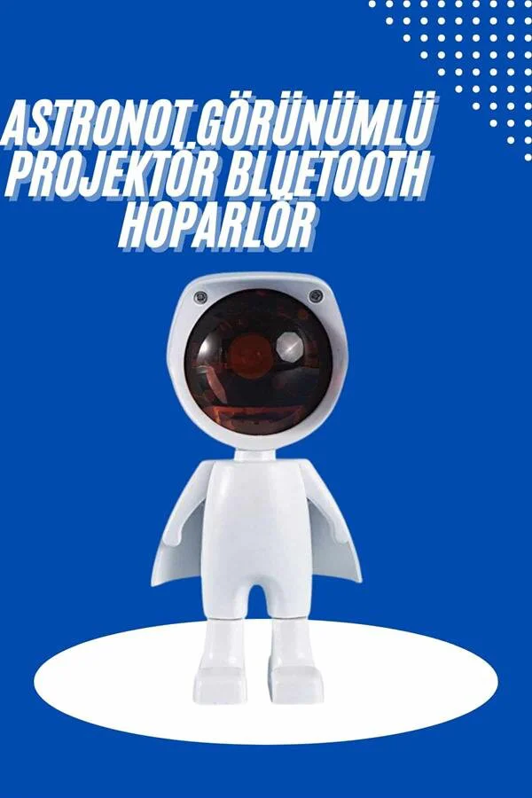 Astronot Işık Projektörü - Gökkuşağı Projeksiyon Gece Lambası Hediyelik