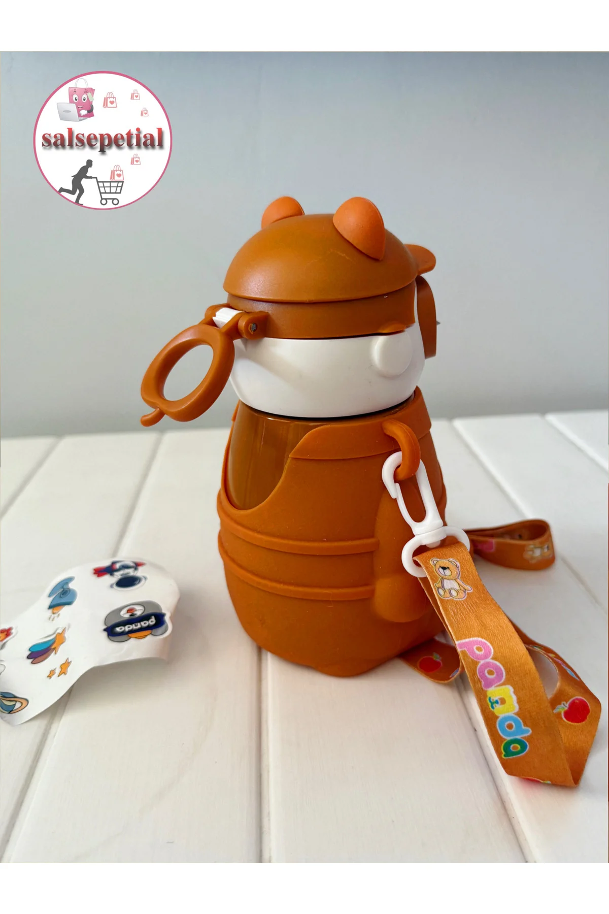 Astronot Panda Çelik Termos 480 Ml Sevimli Ayıcık Çelik Matara Pi