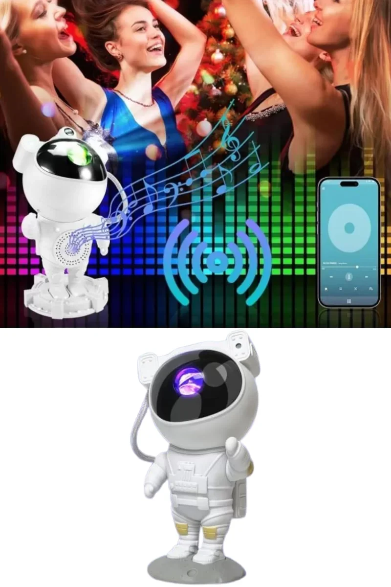 Astronot Projeksiyon Lamba Speaker & Bluetooth Hoparlör Yeni Nesil - Sevimli Çocuk İçin