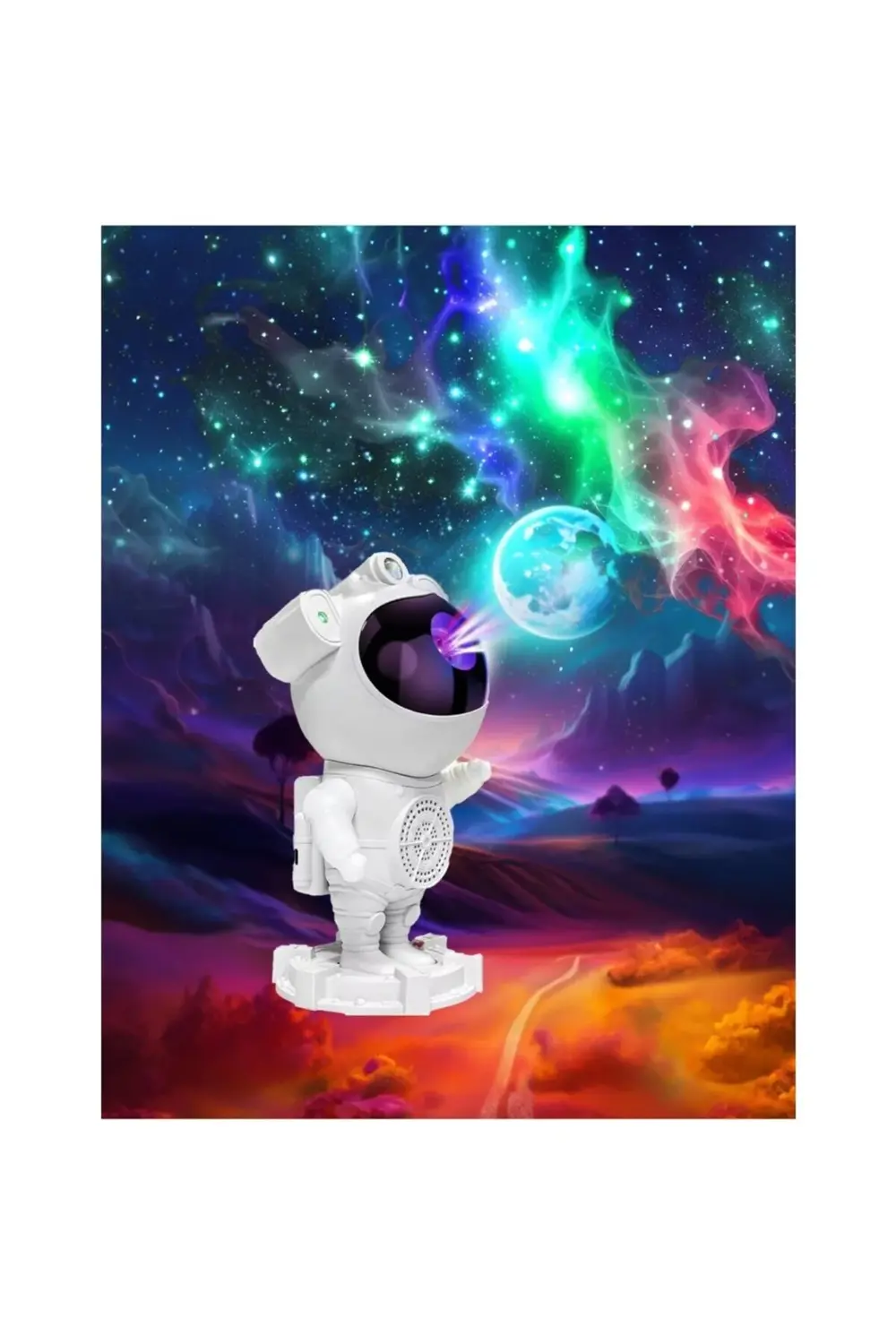 Astronot Projektör Gece Lambası / Uzaktan Kumandalı Bluetoothlu
