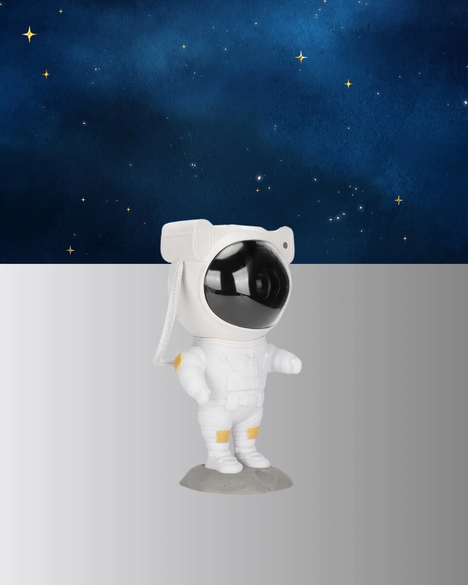 Astronot Şekilli Galaxy Projeksiyon Lambası - Nebula Efektli Dekoratif Lamba