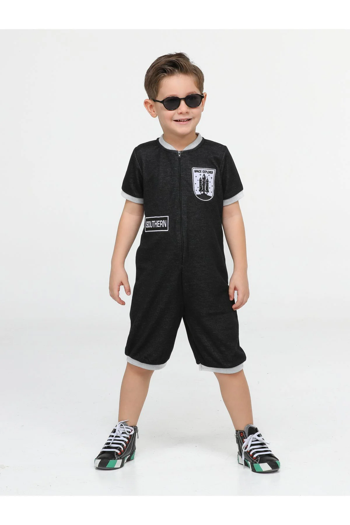 Astronot Soft Siyah Tulum