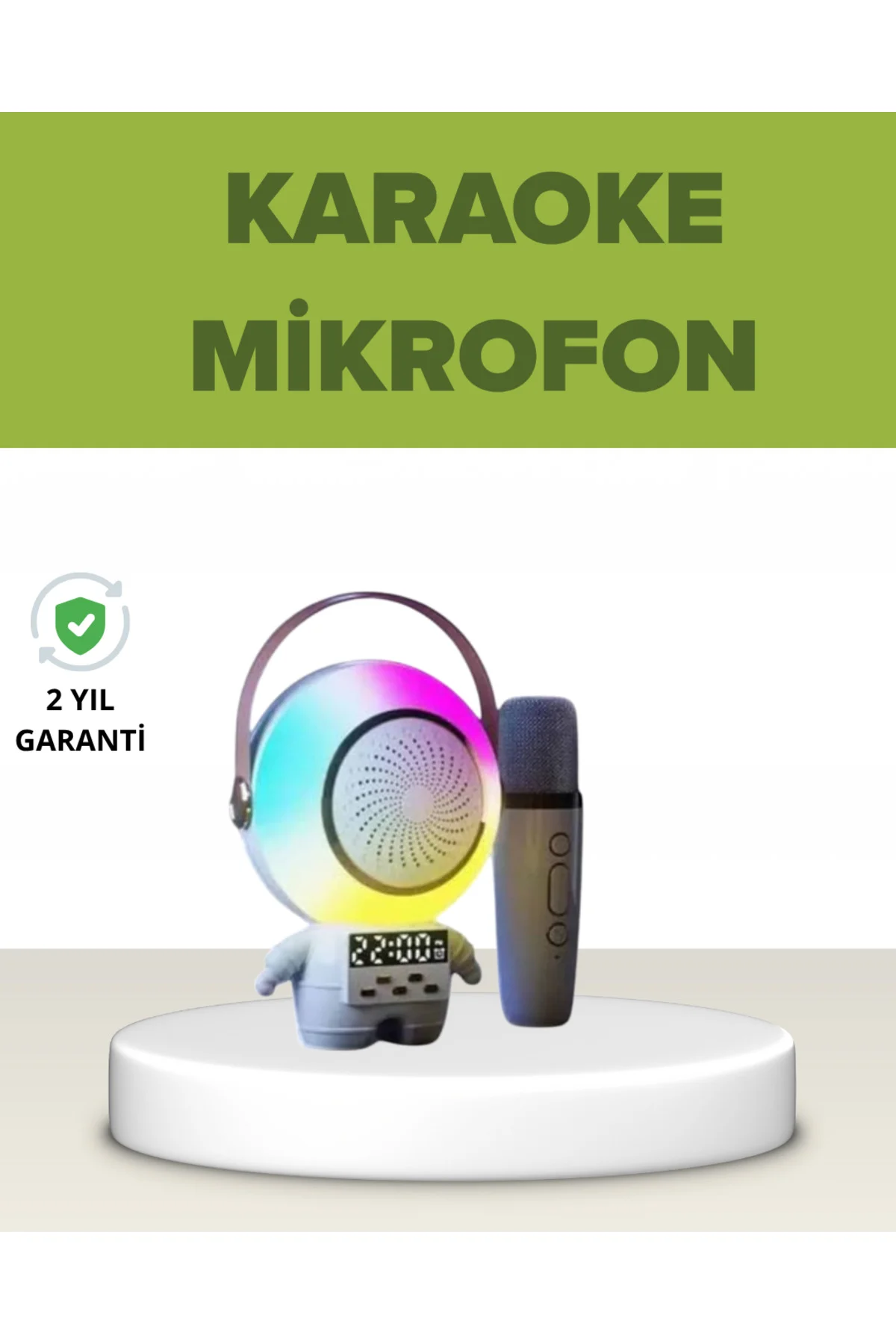 Astronot Tasarımlı Bluetooth Speaker Ve Kablosuz Mikrofon Karaoke Seti Astronot Tasarımlı Bluetooth Speaker Ve Kablosuz Mikrofon Karaoke Seti