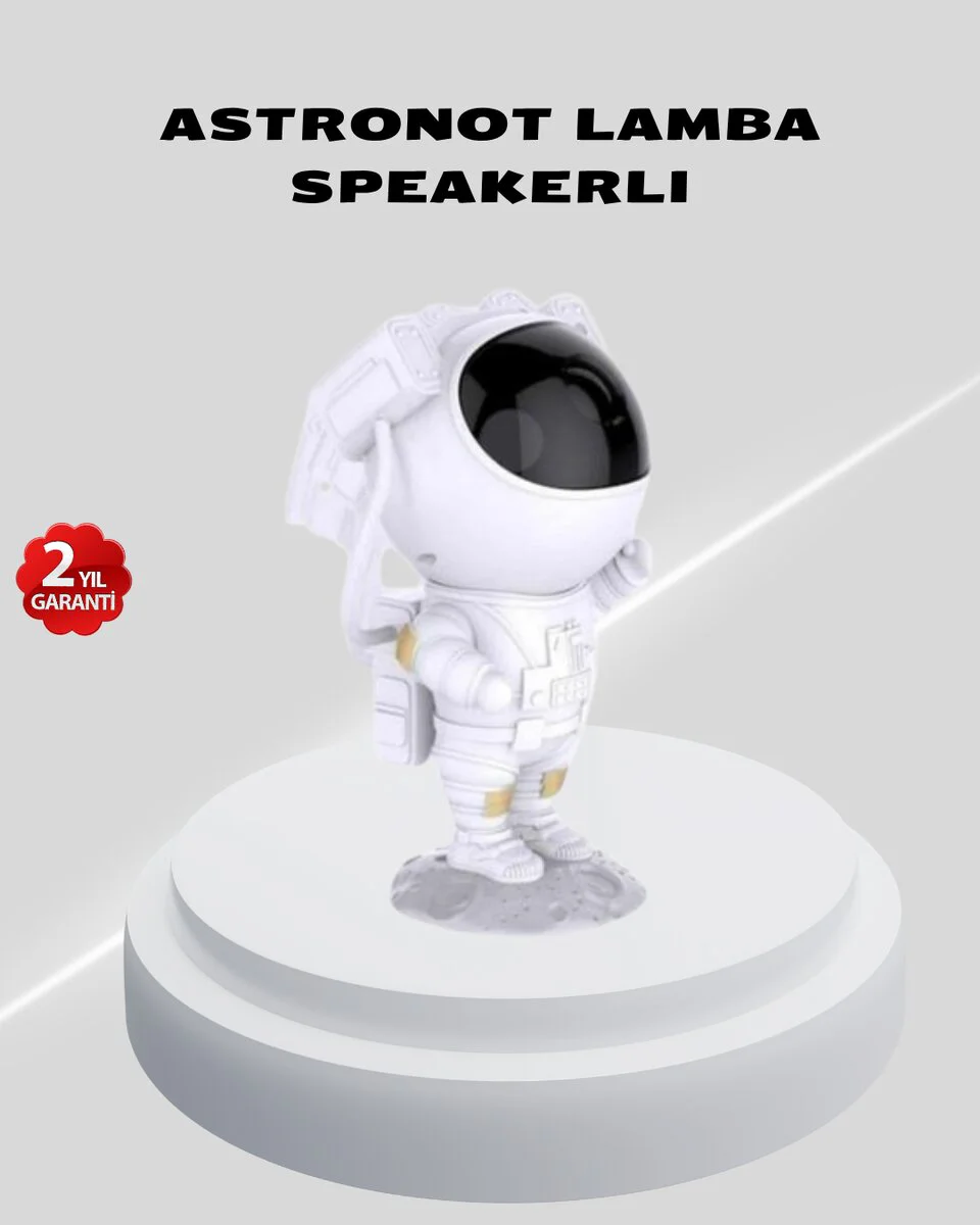 Astronot Yıldız Projeksiyon Lambası - 8 Efektli Uzaktan Kumandalı Galaksi Işığı