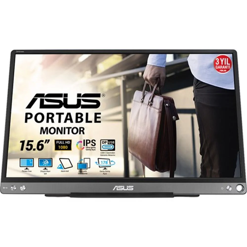Asus 15.6" ZenScreen MB16ACE 75Hz 5ms (Type-C) Full HD IPS Taşına