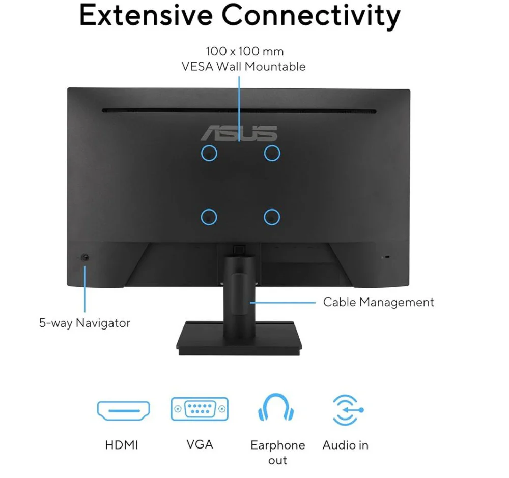 Asus 23.8" VA249HG IPS 1920x1080 1ms 120Hz 300cd VESA 3YIL Monitö