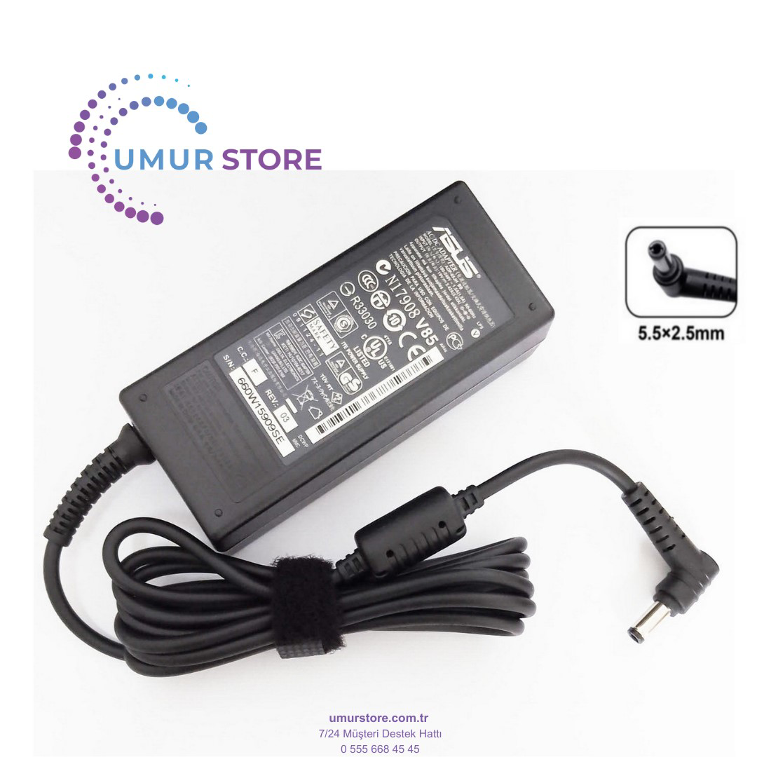 Asus ADP-65GD B 5.5x2.5mm Notebook Adaptörü