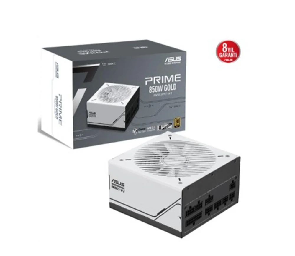 ASUS Prime AP-850G 80+ Gold 850W PCIE 5.1 ve ATX 3.1 Uyumlu 8 Yıl