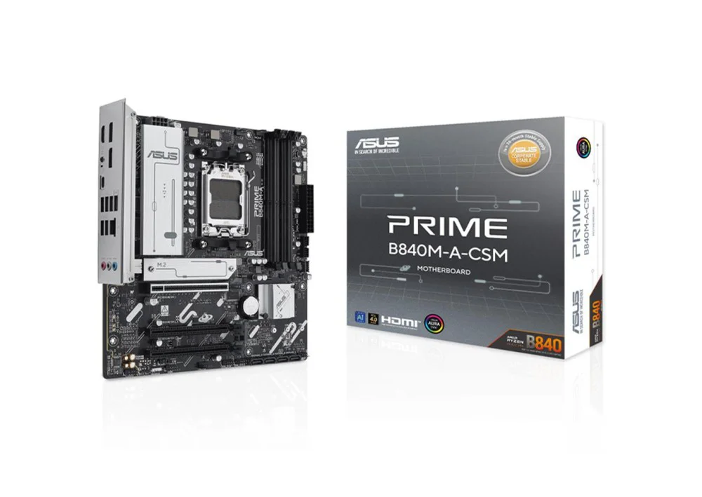 Asus Prime B840M-A-CSM Amd B840 Am5 Ddr5 7600 2Xdp Hdmı 3X M2 Usb