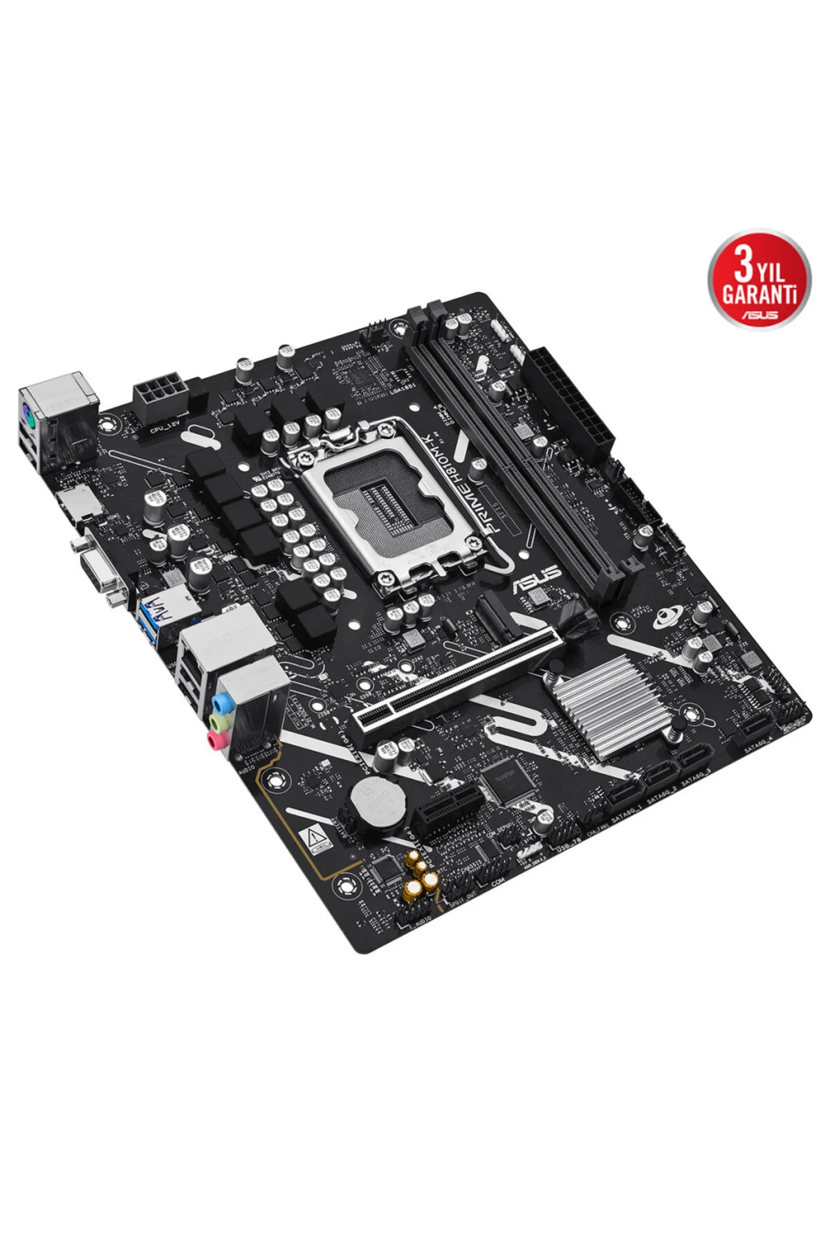 ASUS PRIME H810M-K, 2xDDR5, M.2, HDMI, D-SUB, LGA1851 Soket, ATX 