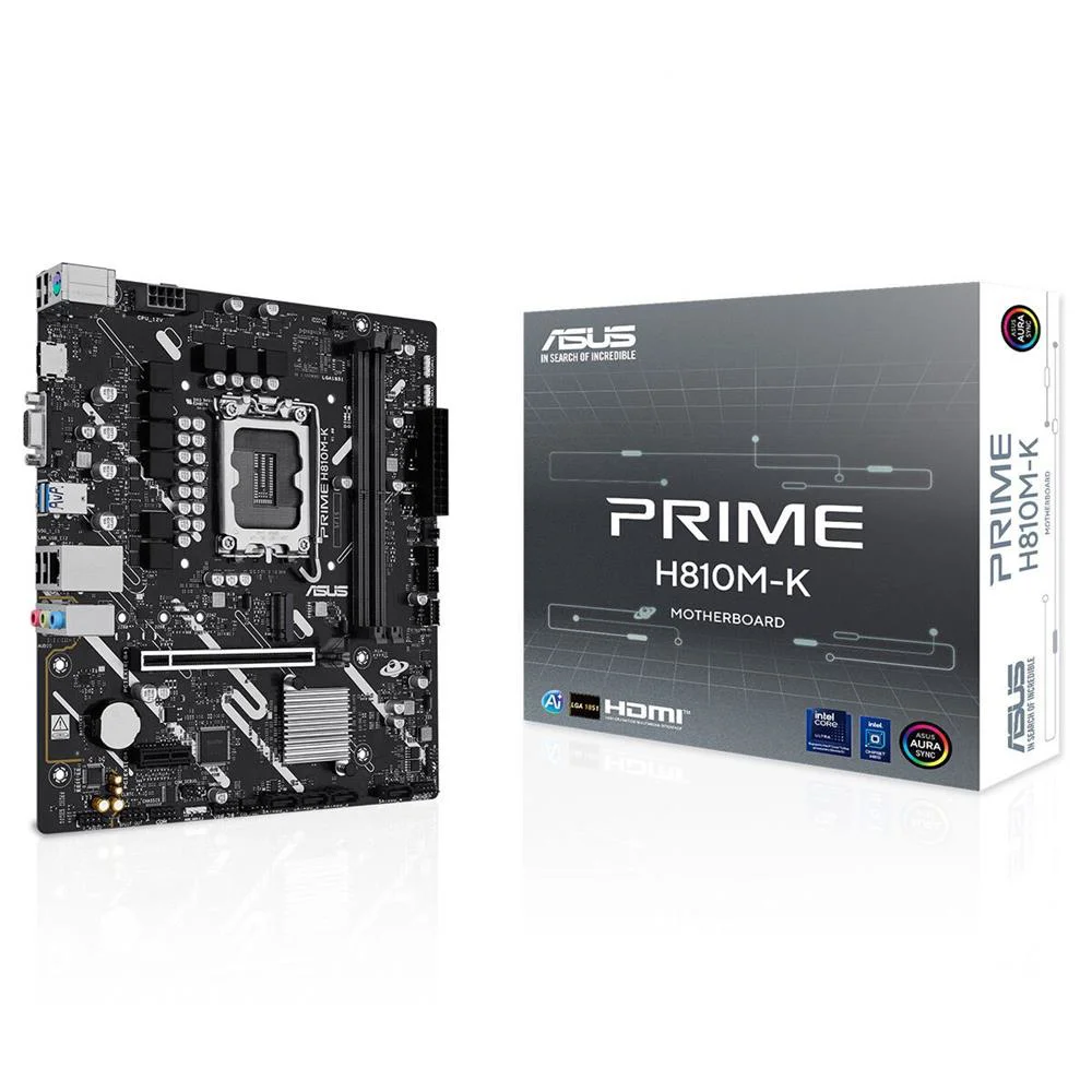 Asus Prime H810M-K 6400MHz DDR5 Soket LGA1851 M.2 HDMI VGA mATX A