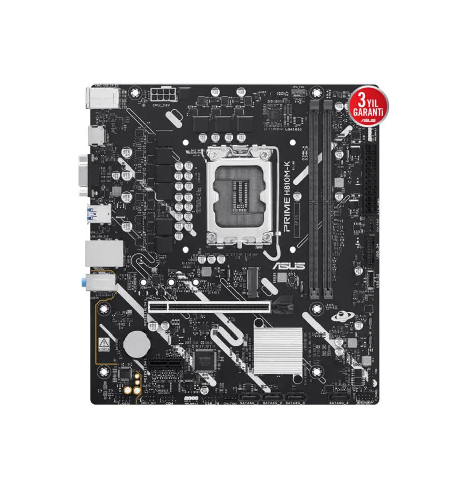 Asus Prime H810M-K 6400MHz DDR5 Soket LGA1851 M.2 HDMI VGA mATX A