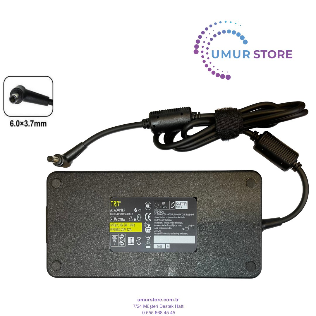 Asus ROG Strix G17 G713 240W Laptop Adaptörü Asus ROG Strix G17 G713 240W Laptop Adaptörü