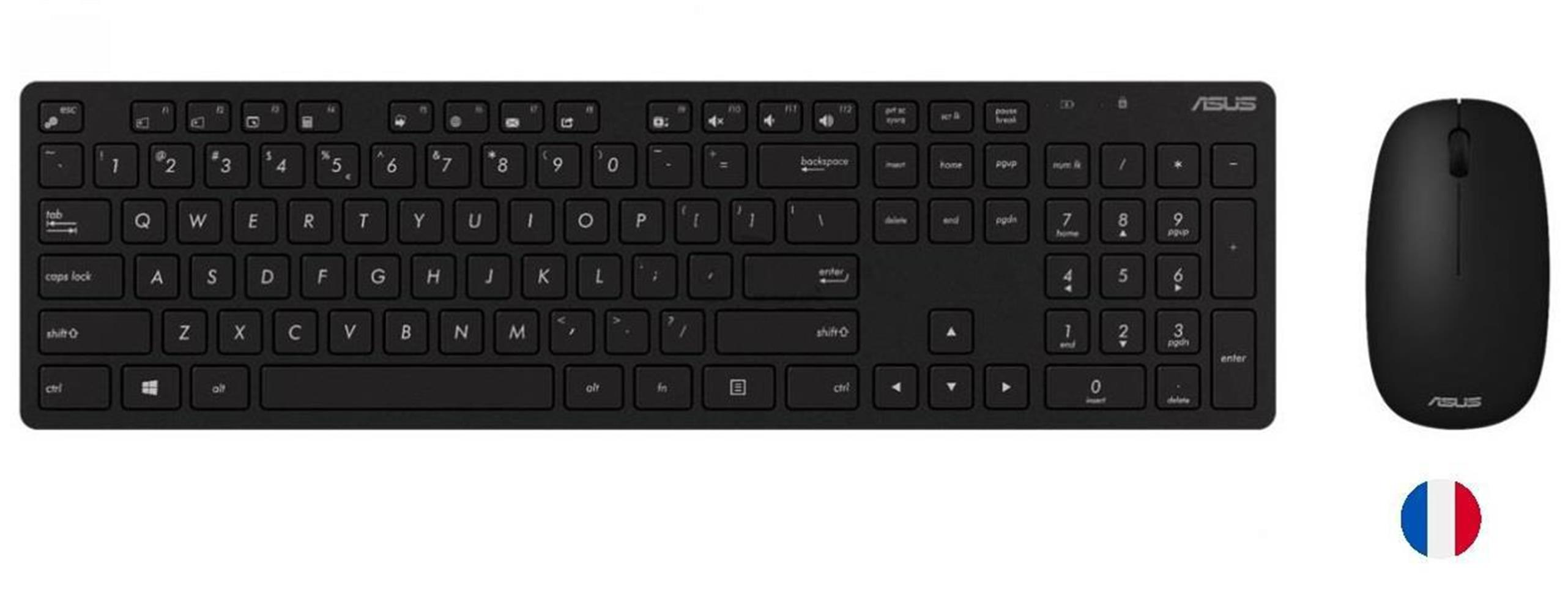 Asus W5000 Almanca Kablsouz Klavye-Mouse Set Siyah (W5000-Ger-Syh