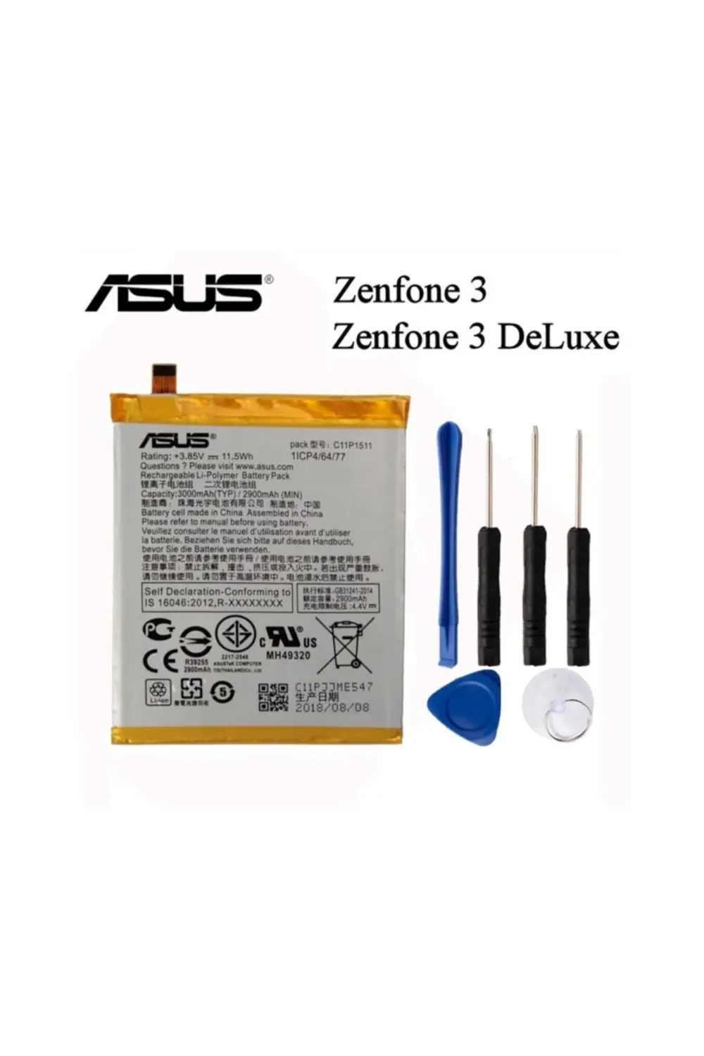 Asus Zenfone 3 Ze552kl Z012da Pil Batarya Ve Tamir Seti C11p1511