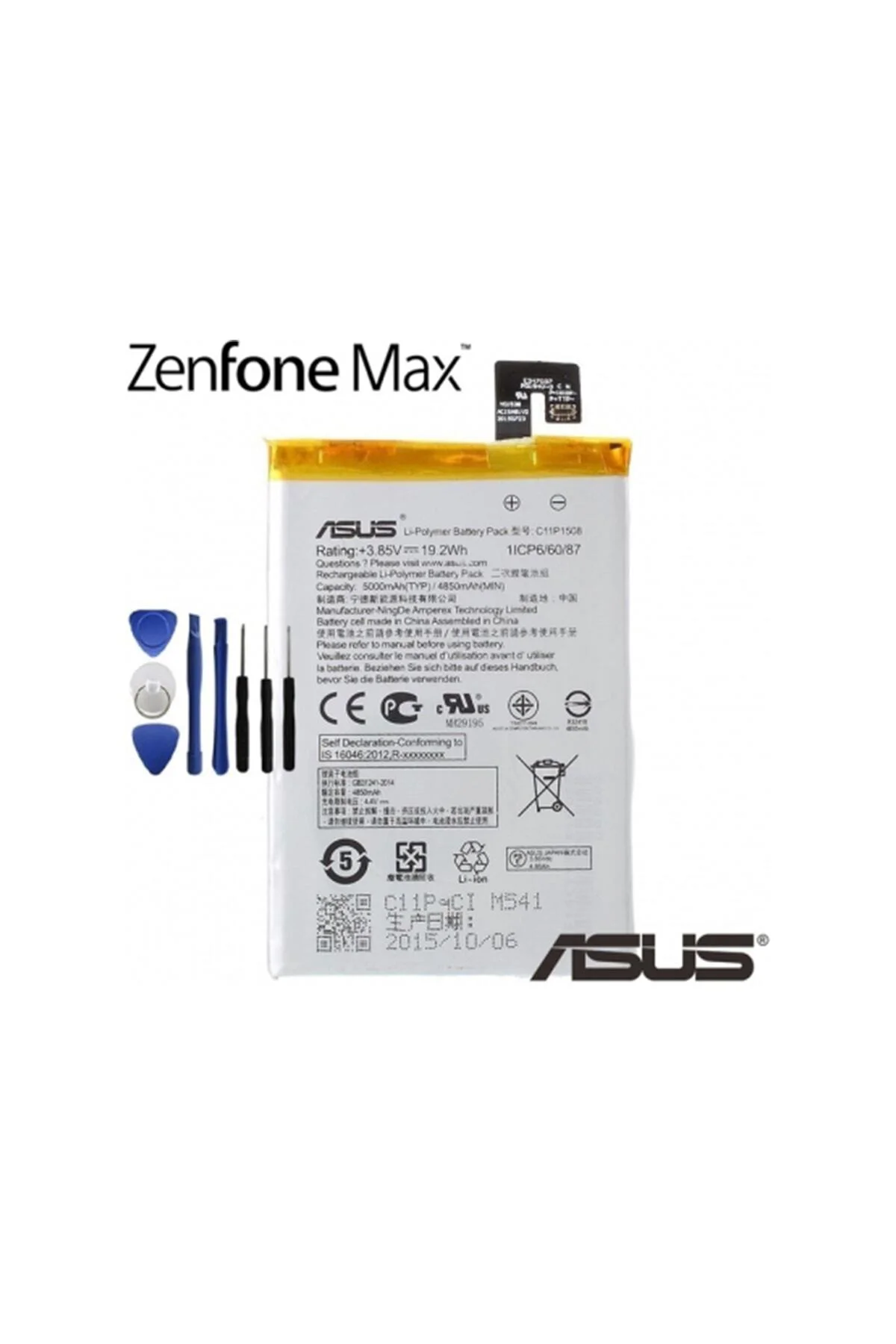 Asus Zenfone Max Zc550kl Batarya C11p1508 3,300 Mah + Tamir Seti