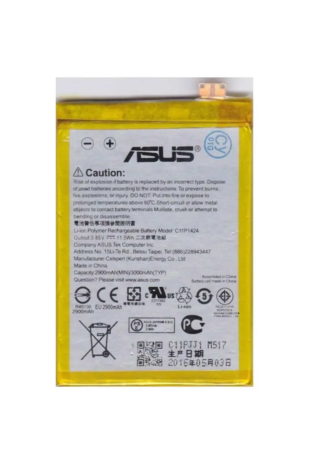 Asus Zenfone2 5.5 C11P1424 Z00Ad Ze550Ml Ze551Ml Batarya Pil