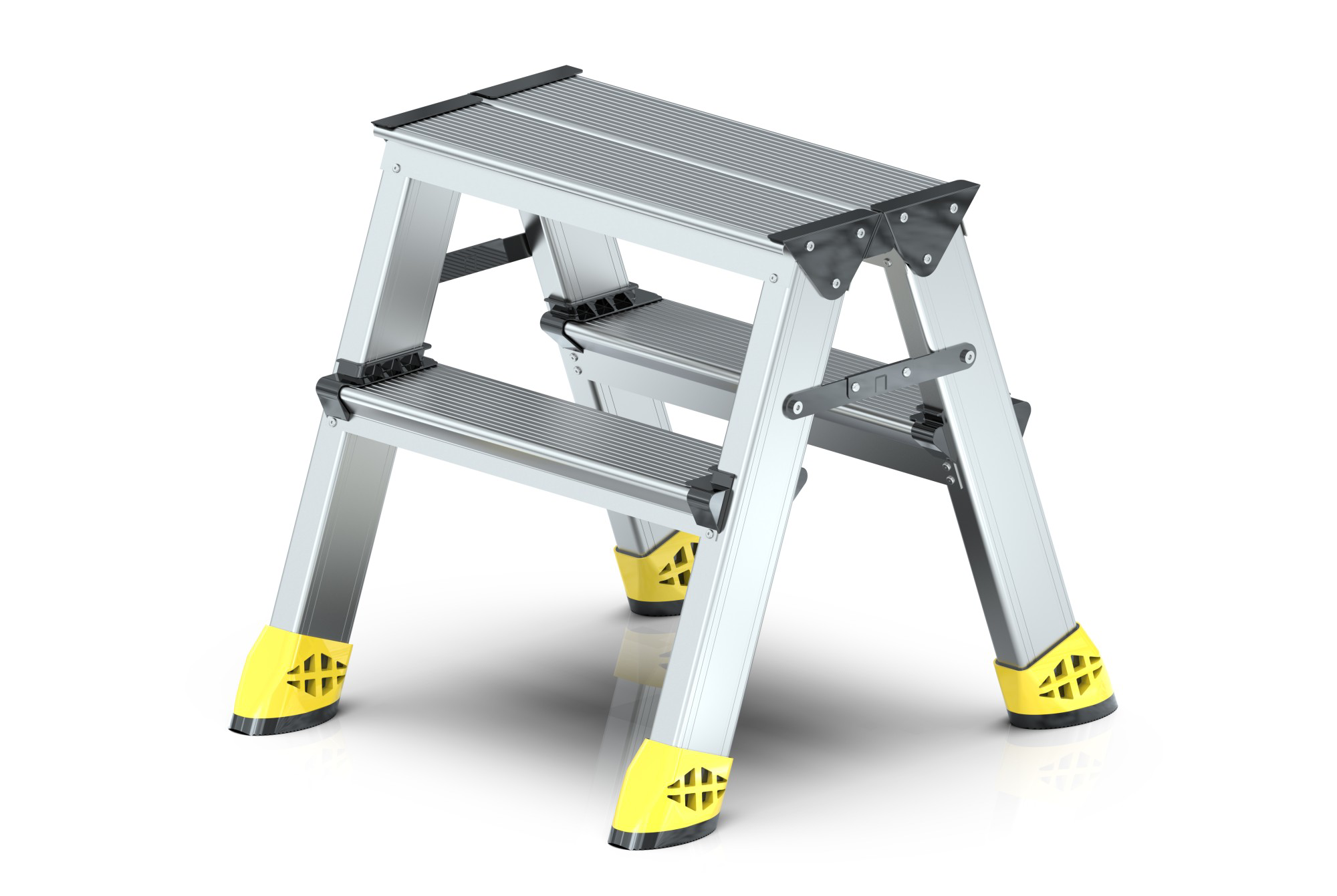 Asvera  Alüminyum 2+2 Çift Çıkışlı Merdiven – Hafif, Dayanıklı, Ev