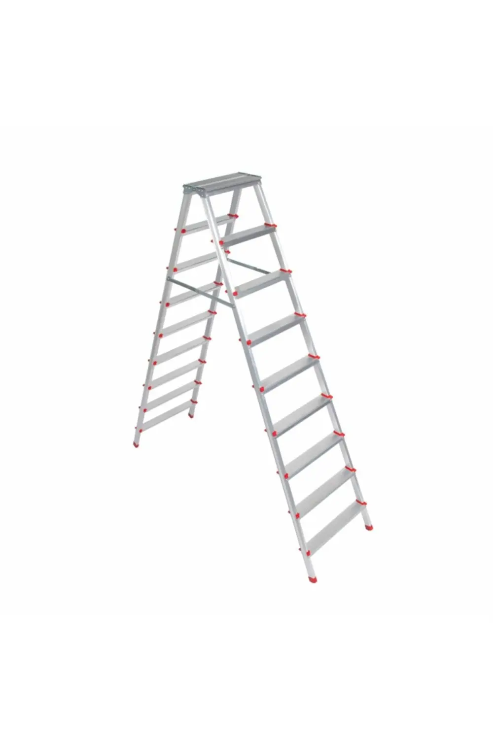 ASVERA ALÜMİNYUM 9+9 ÇİFT ÇIKIŞLI MERDİVEN