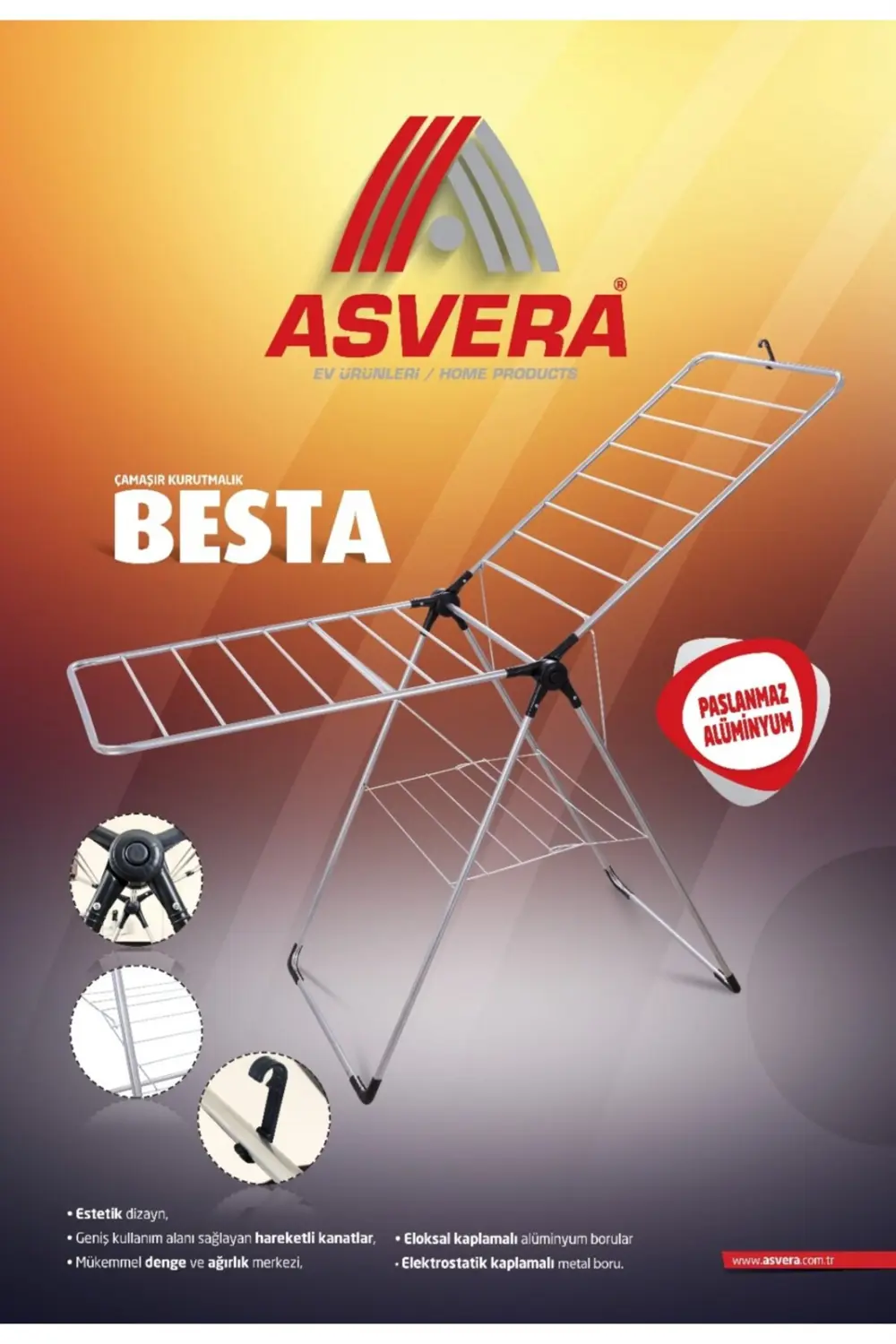 ASVERA BESTA ALÜMİNYUM ÇAMAŞIR KURUTMALIK