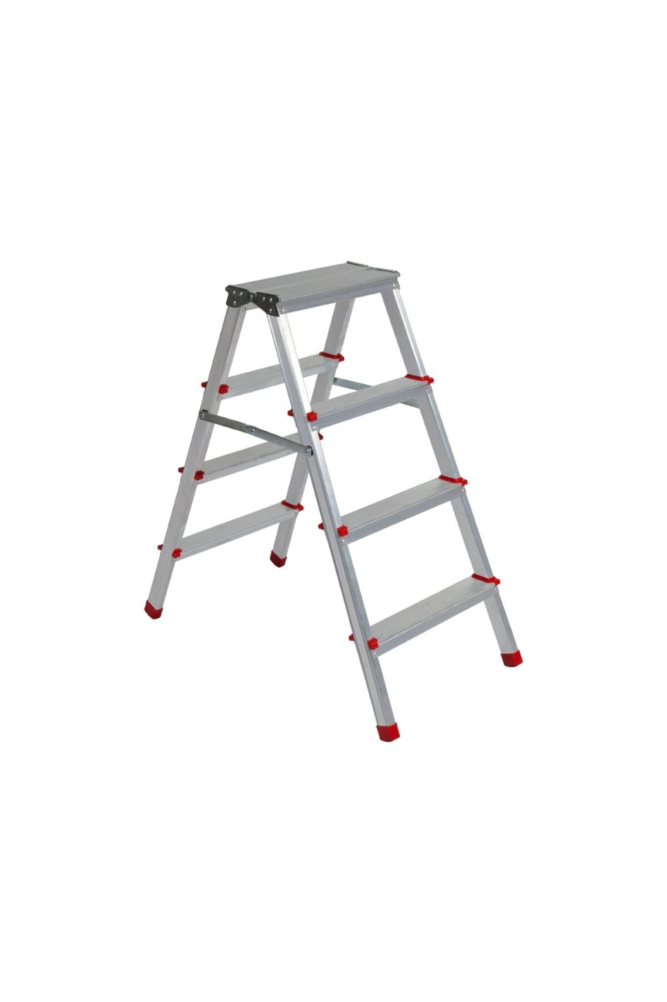 Asvera  Alüminyum 4+4 Çift Çıkışlı Merdiven – Dayanıklı, Hafif, Ev